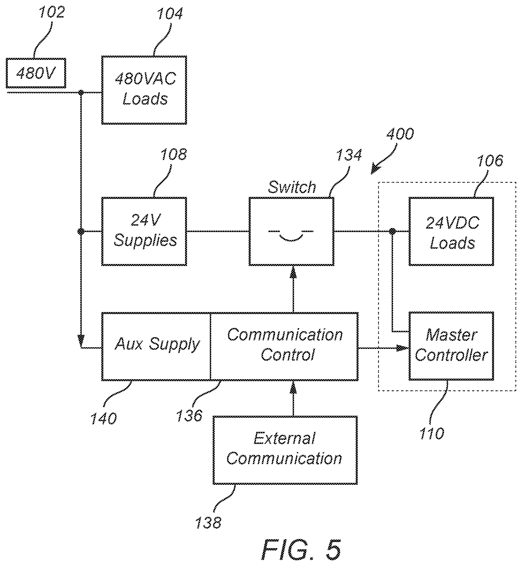 Patent US12365255 Figure 5 – Direct current fast charger system with low standby power