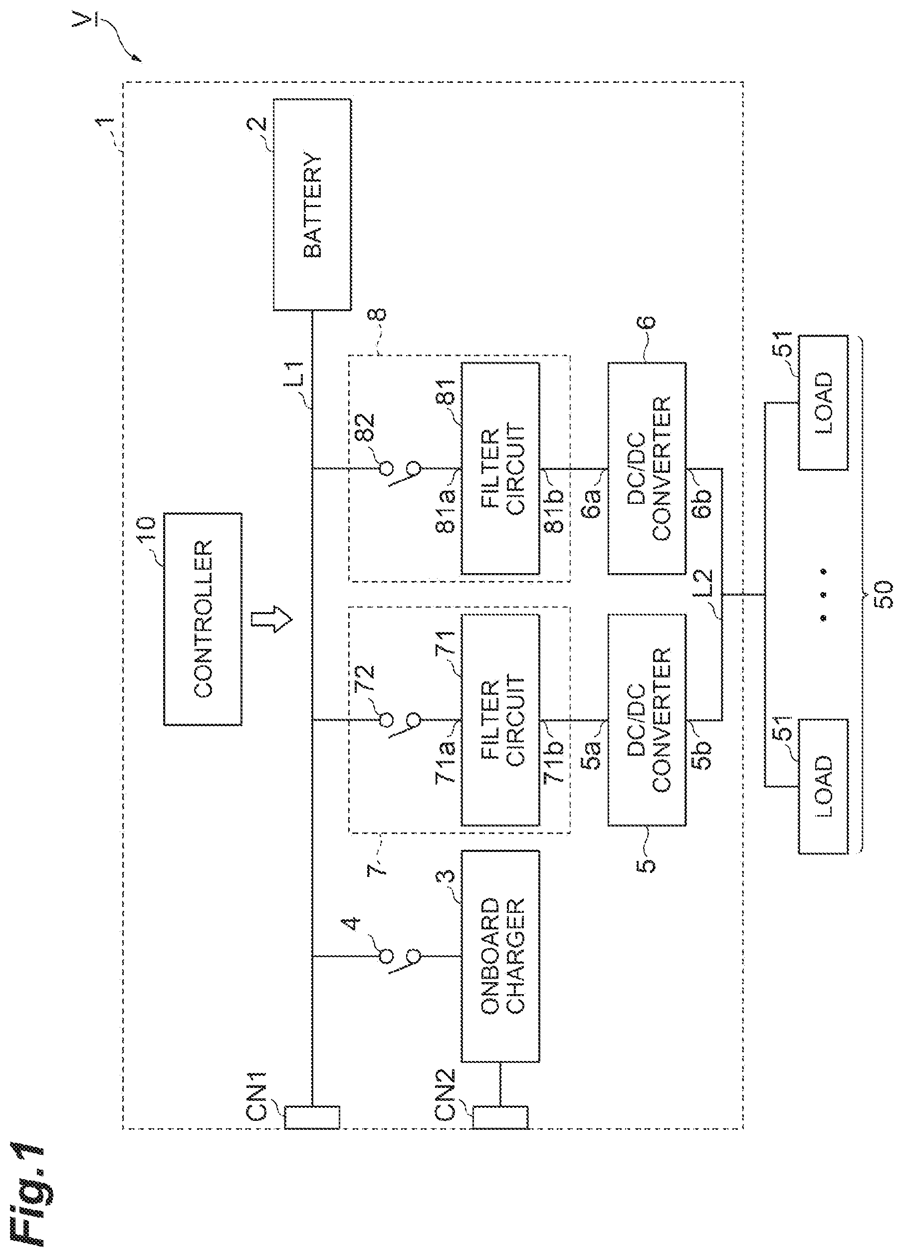 Patent US12365257 Figure 1 – Power supply system