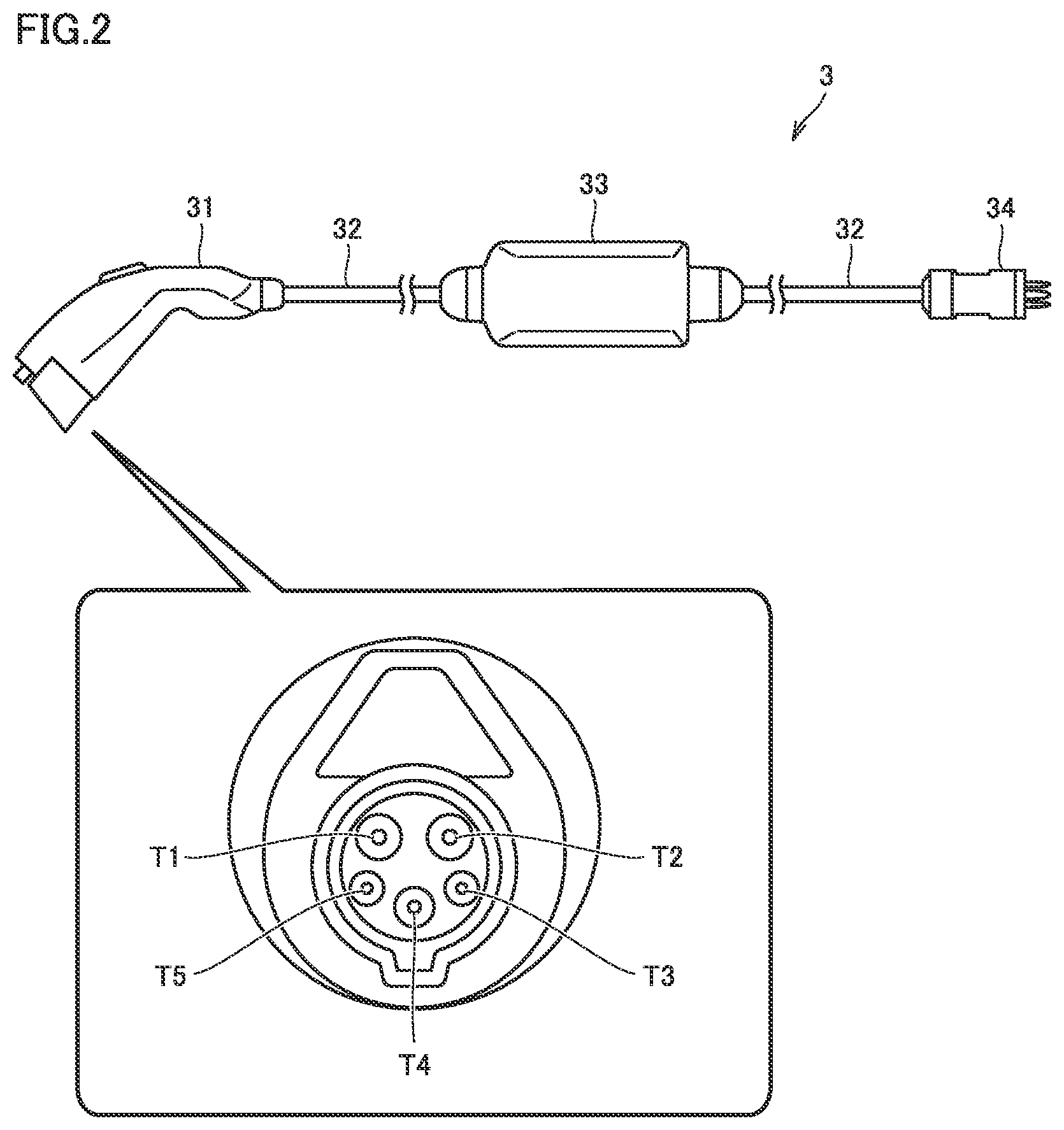 Patent US12365259 Figure 2 – Charging cable, charging system including the same, and method of charging vehicle with abnormality detection
