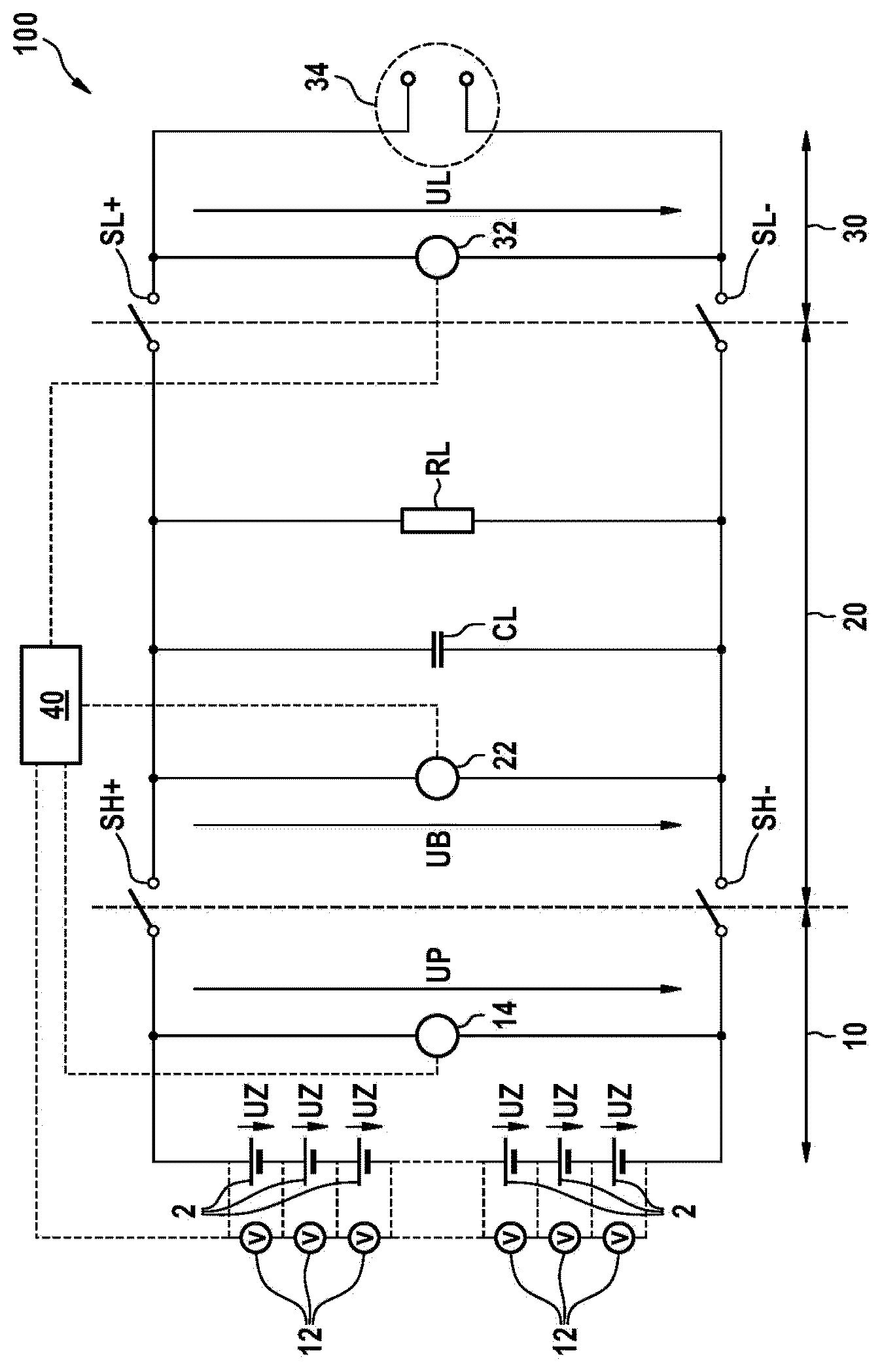 Patent US12365264 Figure 1 – Voltage measurement method and operating method for a vehicle on-board power supply system