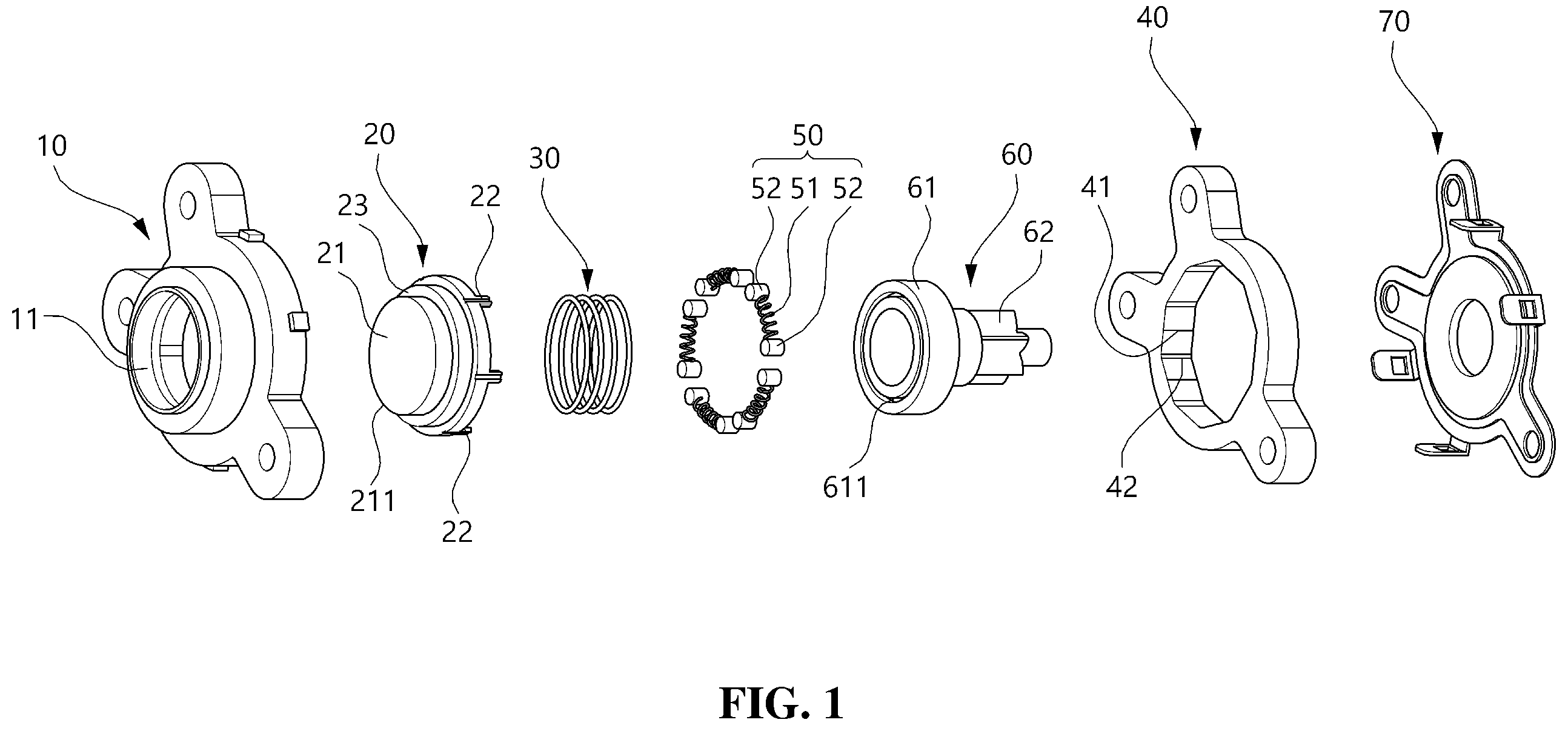 Patent US12365269 Figure 1 – Brake device for vehicle seat