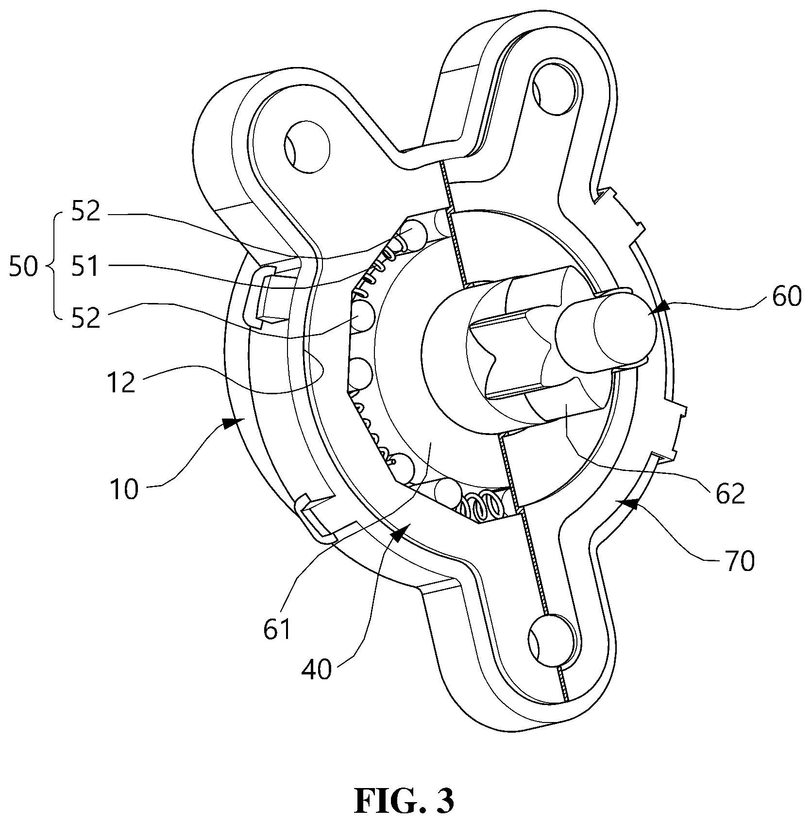 Patent US12365269 Figure 3 – Brake device for vehicle seat