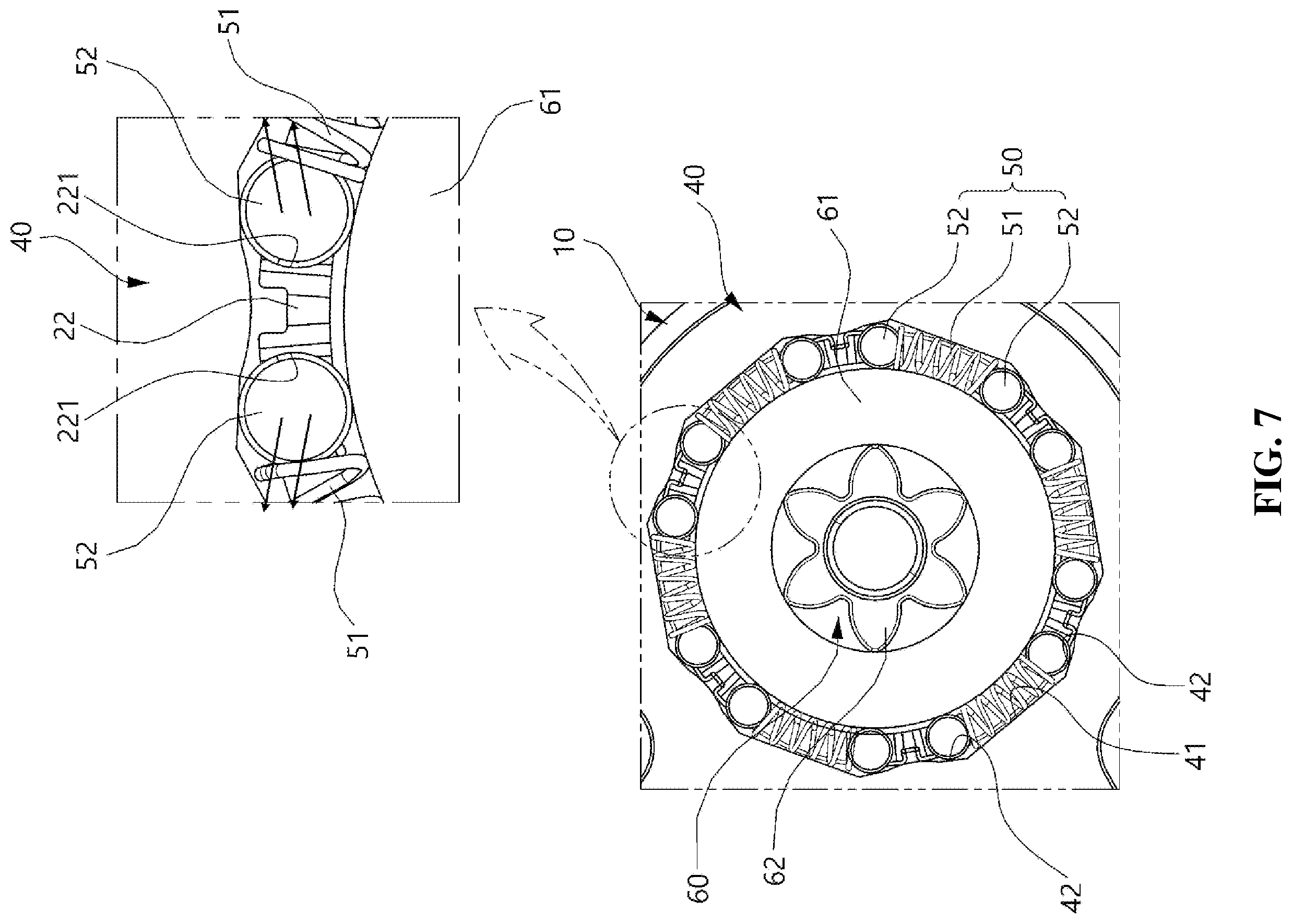 Patent US12365269 Figure 7 – Brake device for vehicle seat