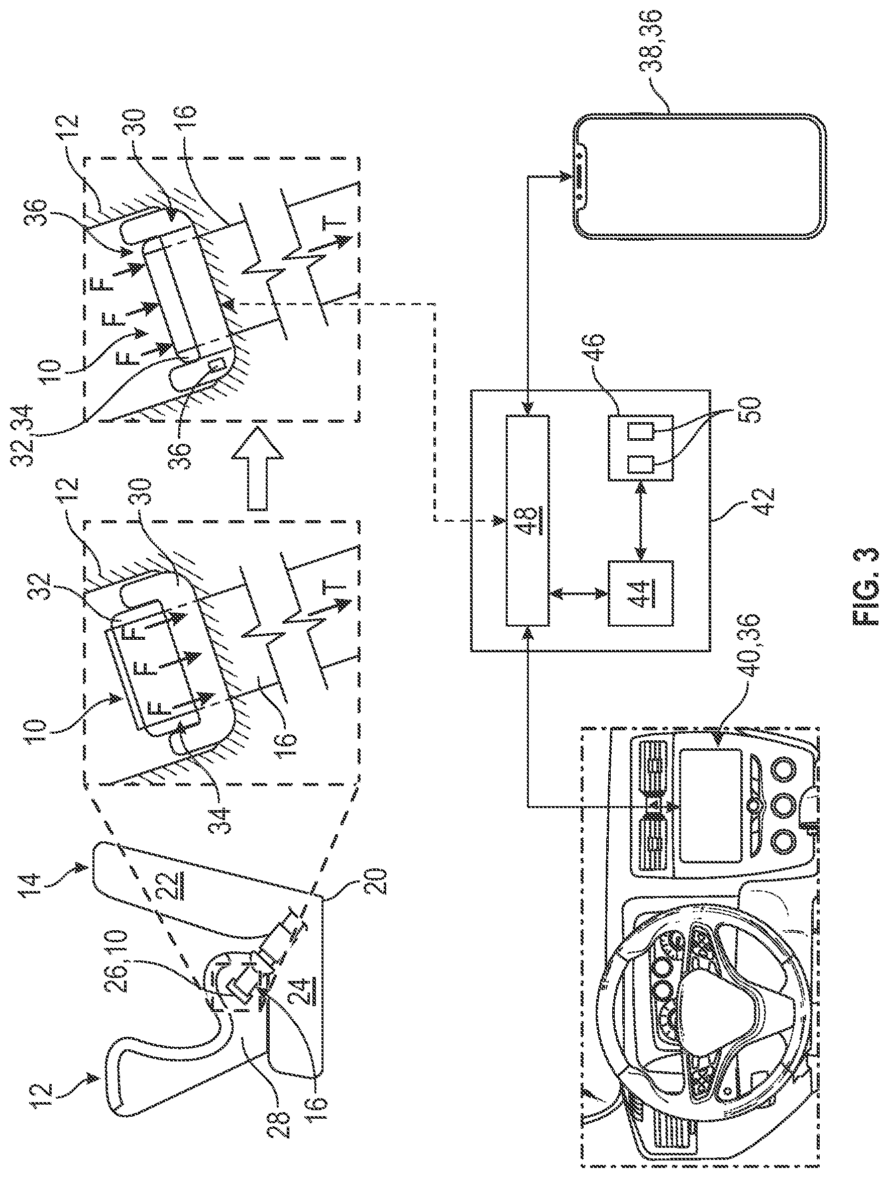 Patent US12365270 Figure 2 – Child seat installation with vehicle belt checking device
