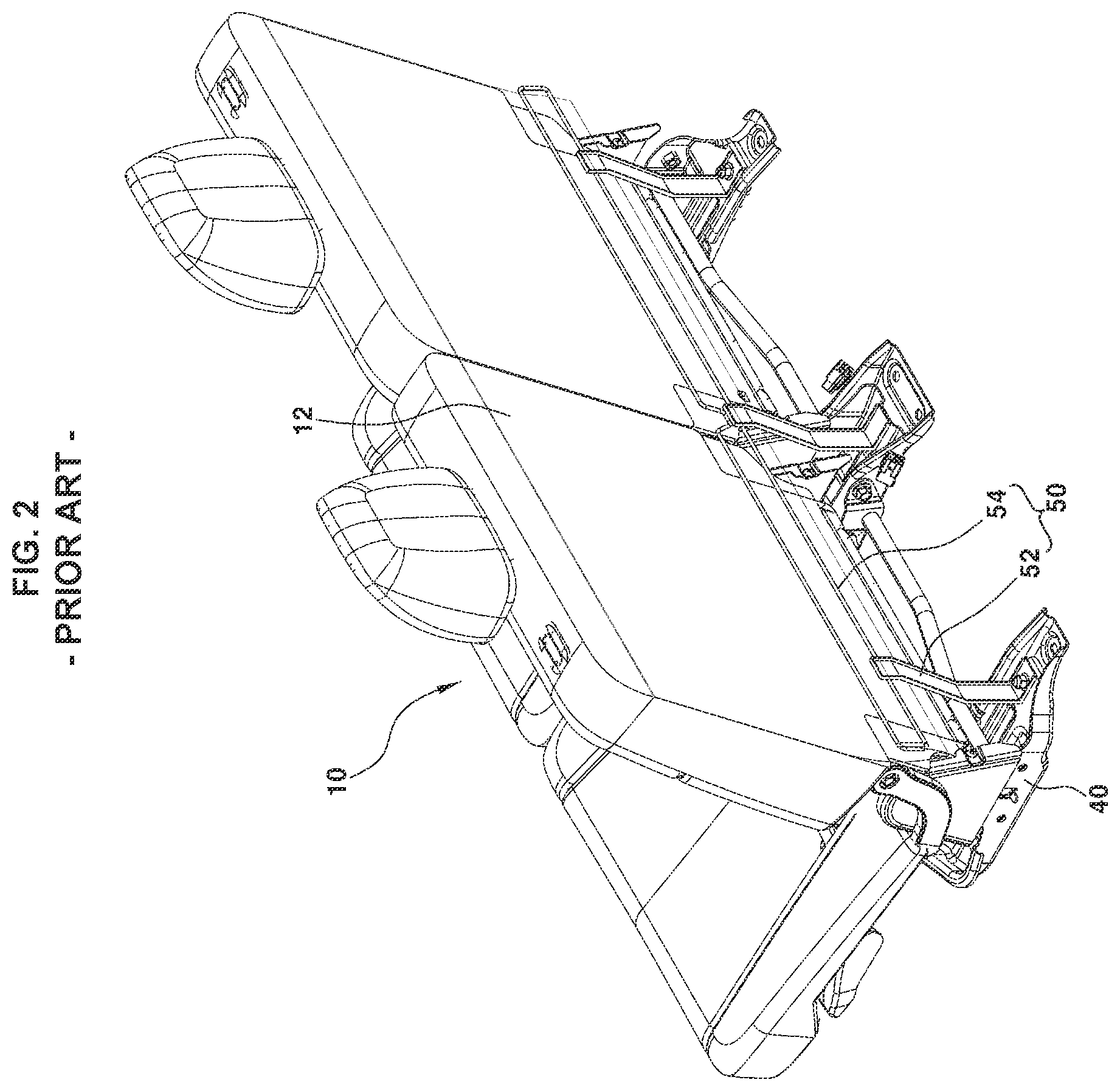 Patent US12365273 Figure 2 – Luggage gap cover device for vehicle rear seat
