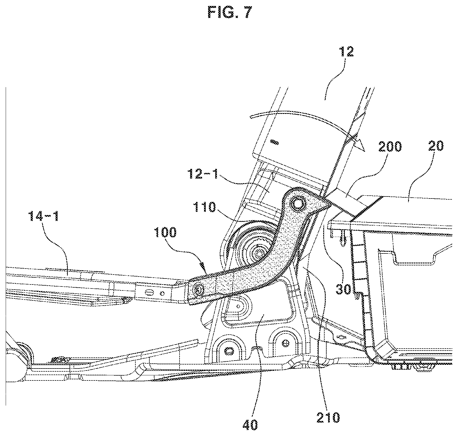 Patent US12365273 Figure 7 – Luggage gap cover device for vehicle rear seat