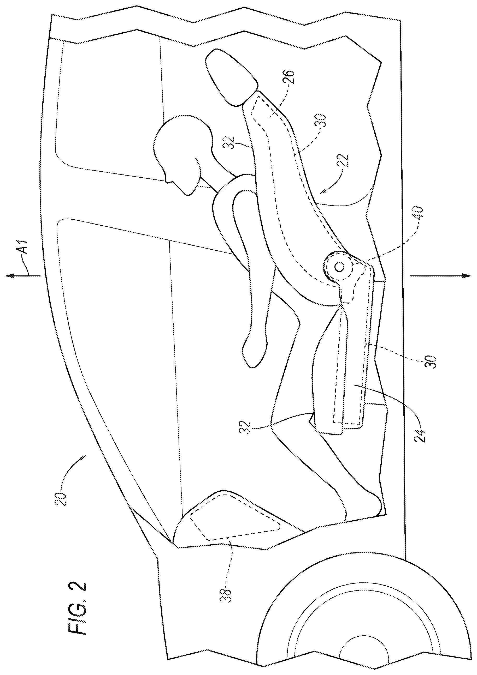 Patent US12365274 Figure 2 – Vehicle seat assembly