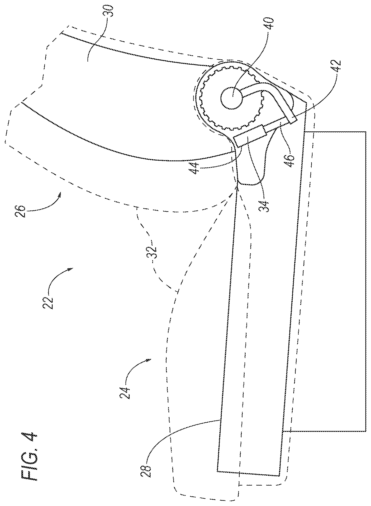 Patent US12365274 Figure 4 – Vehicle seat assembly