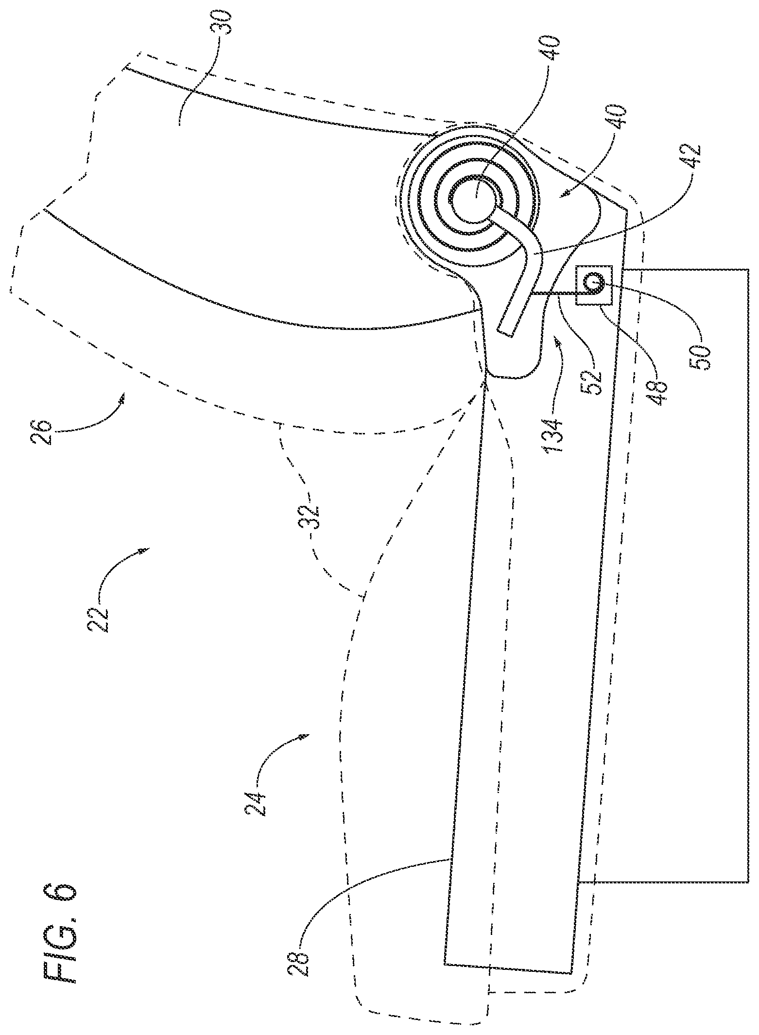 Patent US12365274 Figure 6 – Vehicle seat assembly