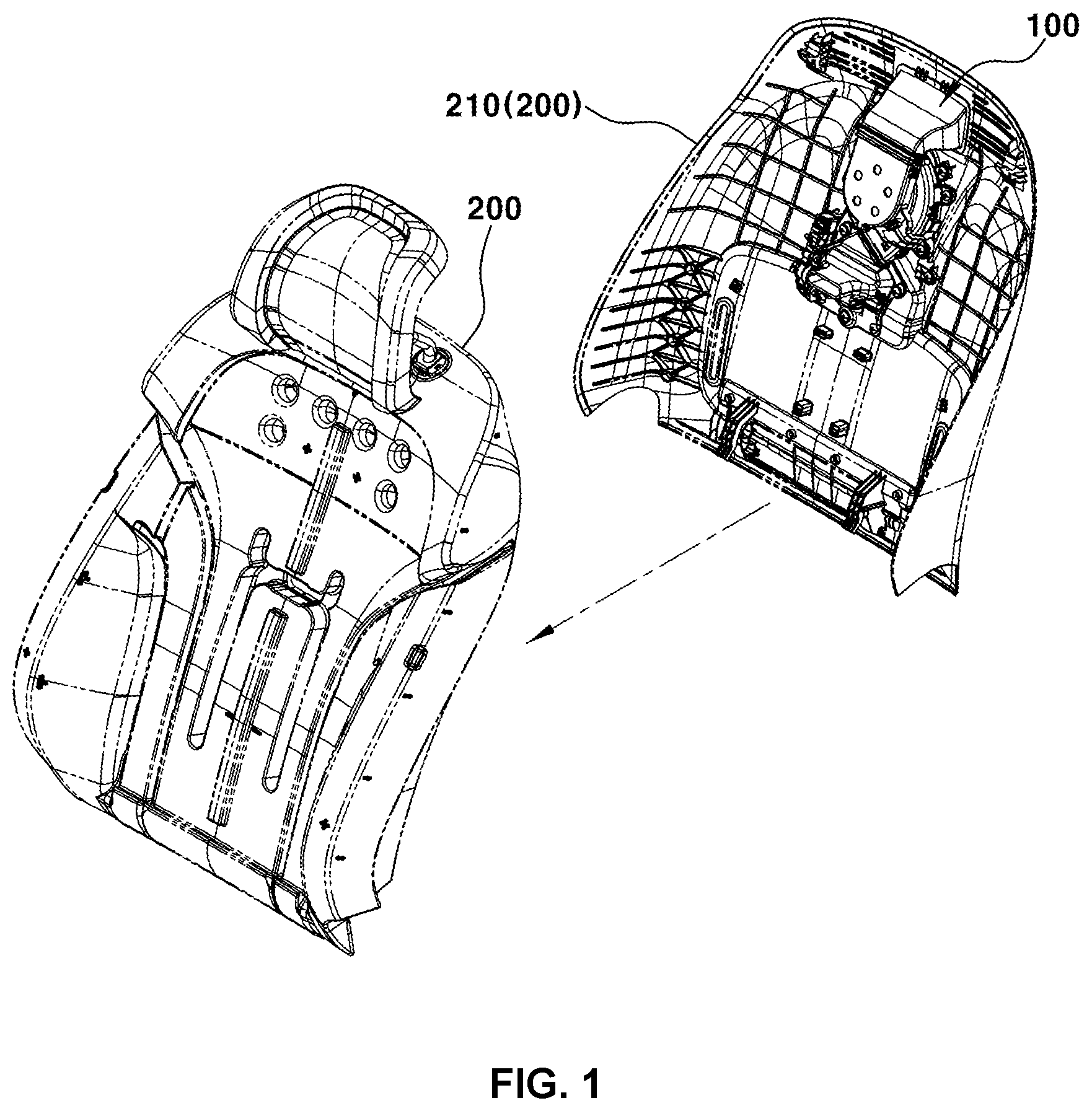 Patent US12365276 Figure 1 – Seat ventilation device for vehicles