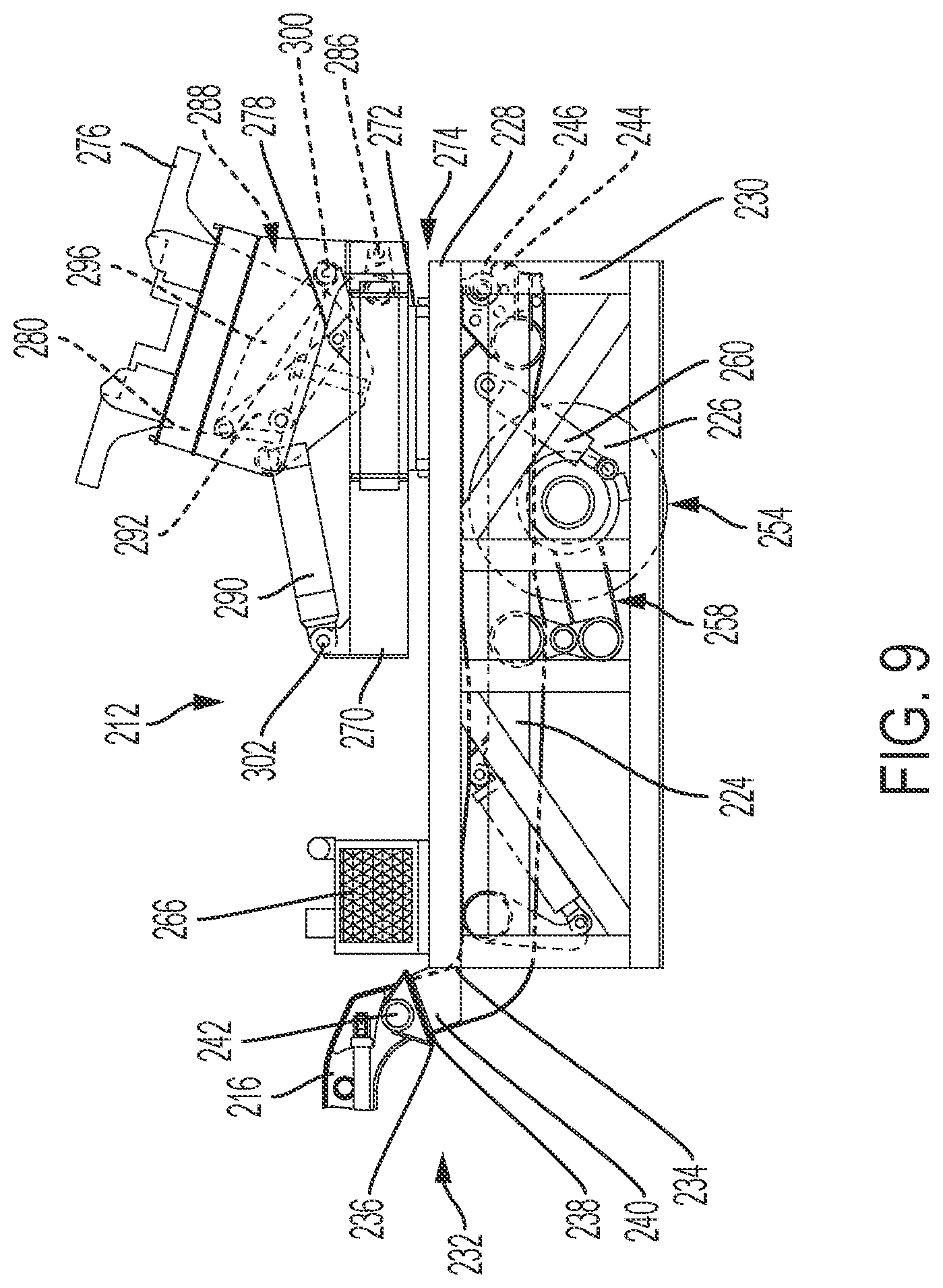 Patent US12365278 Figure 9 – Container carrier and dumping pallet