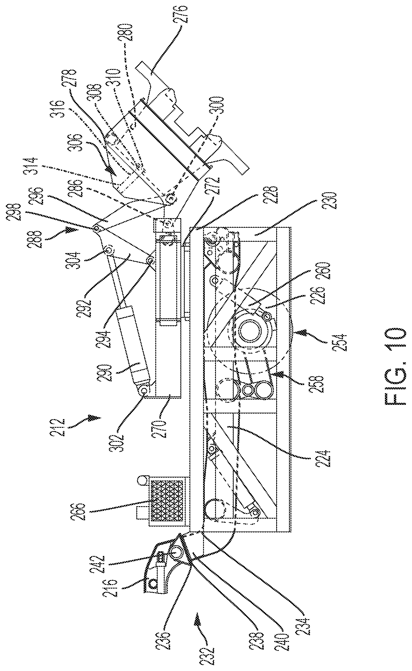 Patent US12365278 Figure 10 – Container carrier and dumping pallet