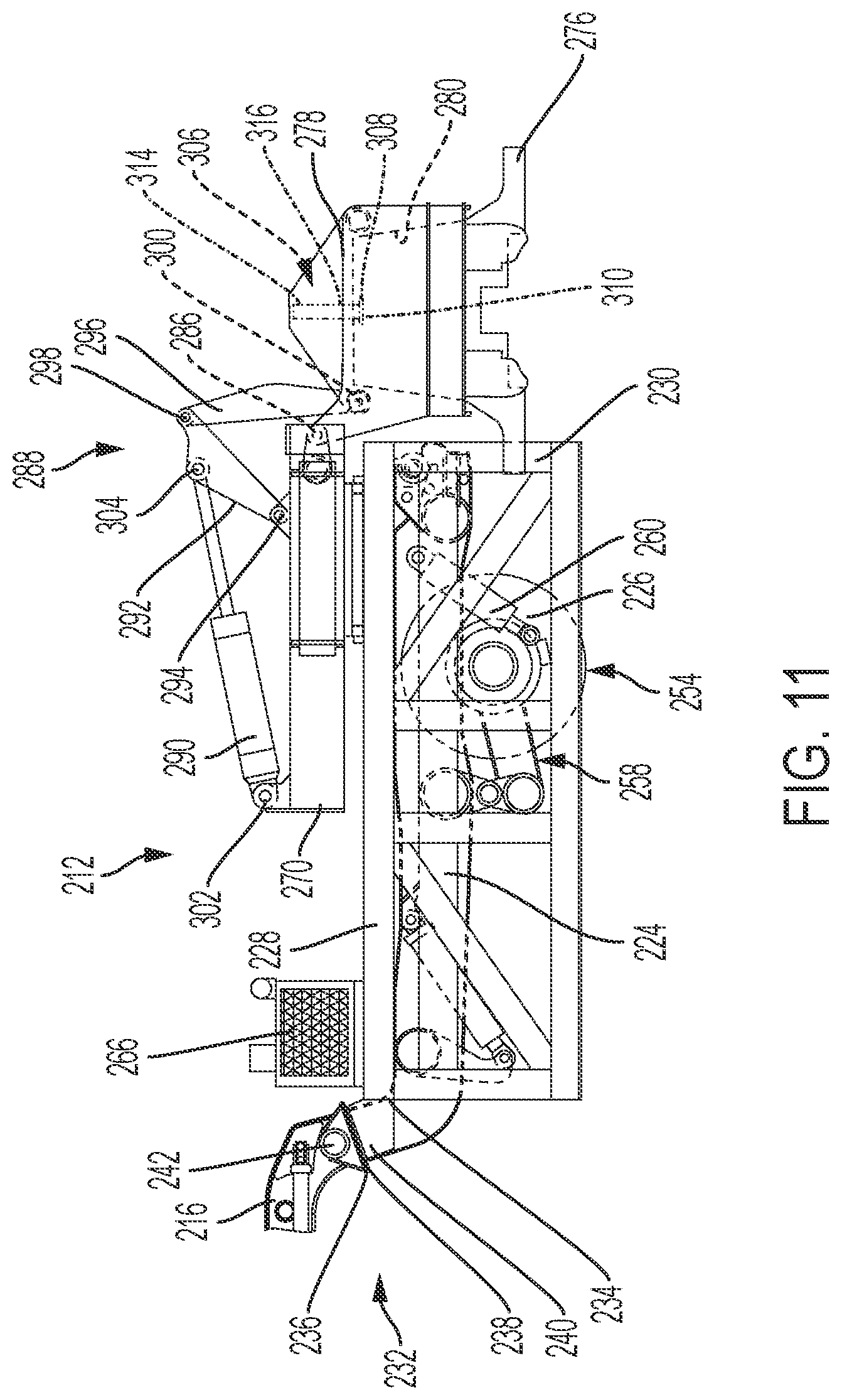 Patent US12365278 Figure 11 – Container carrier and dumping pallet