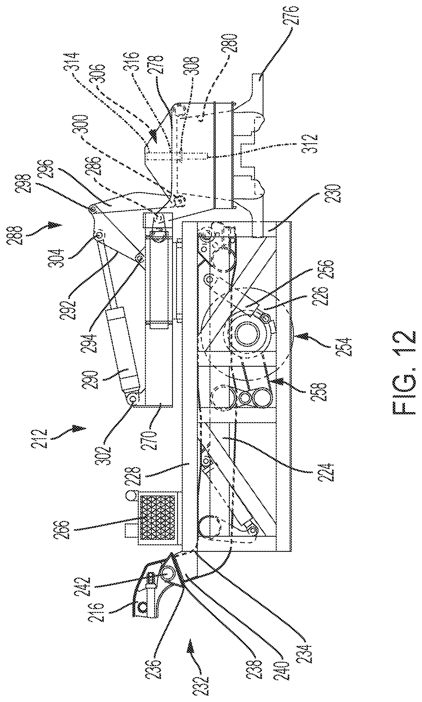 Patent US12365278 Figure 12 – Container carrier and dumping pallet