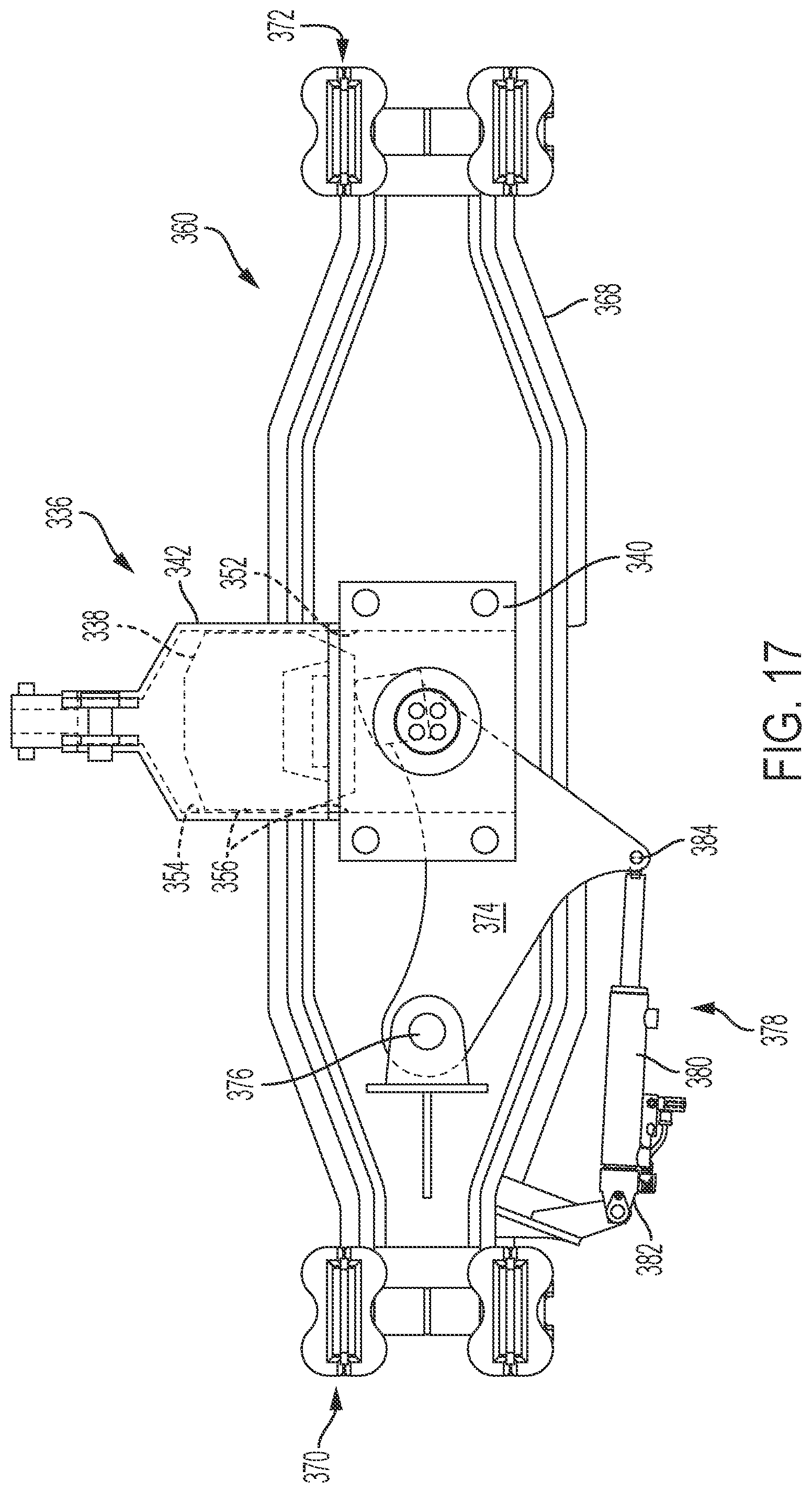 Patent US12365278 Figure 17 – Container carrier and dumping pallet