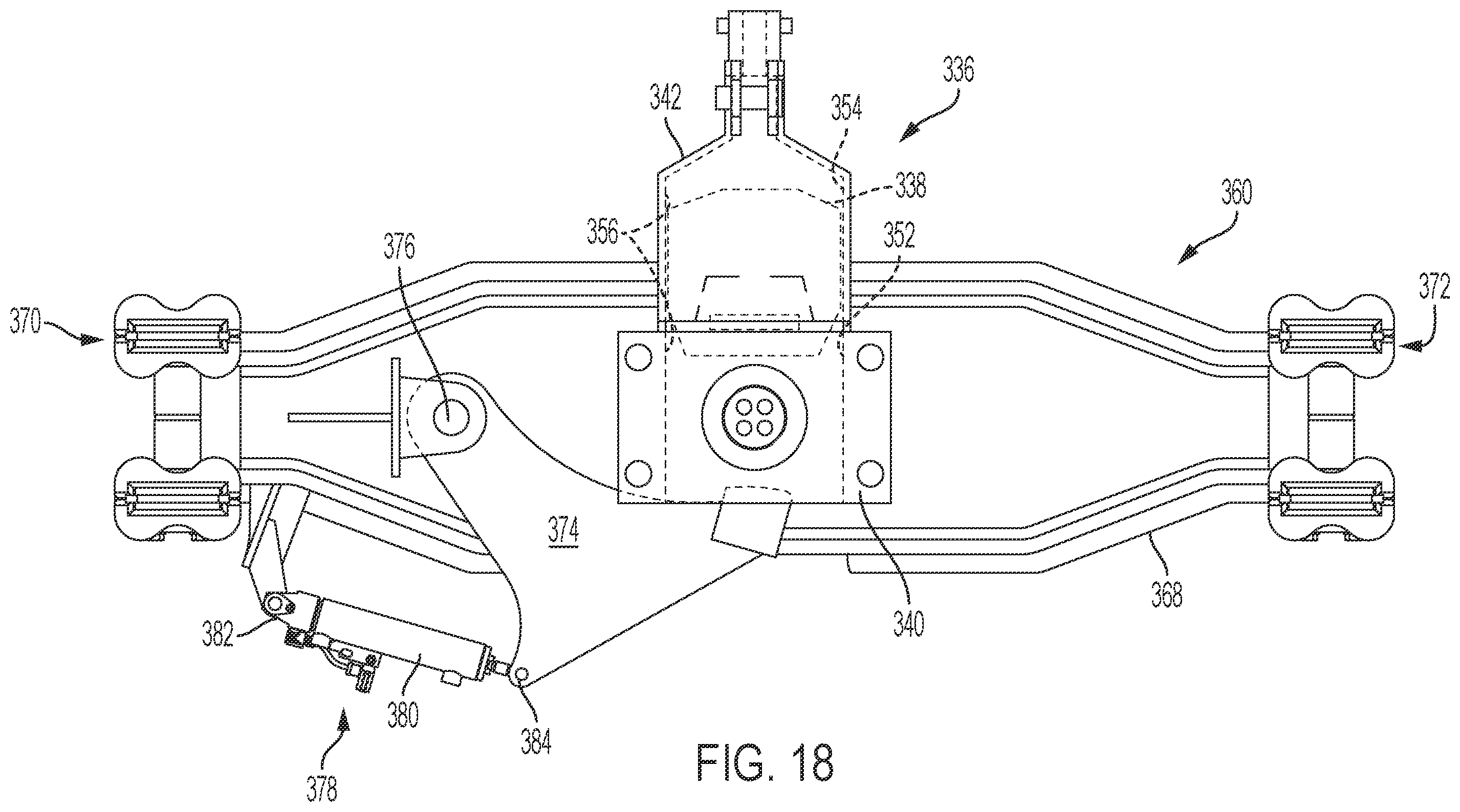 Patent US12365278 Figure 18 – Container carrier and dumping pallet