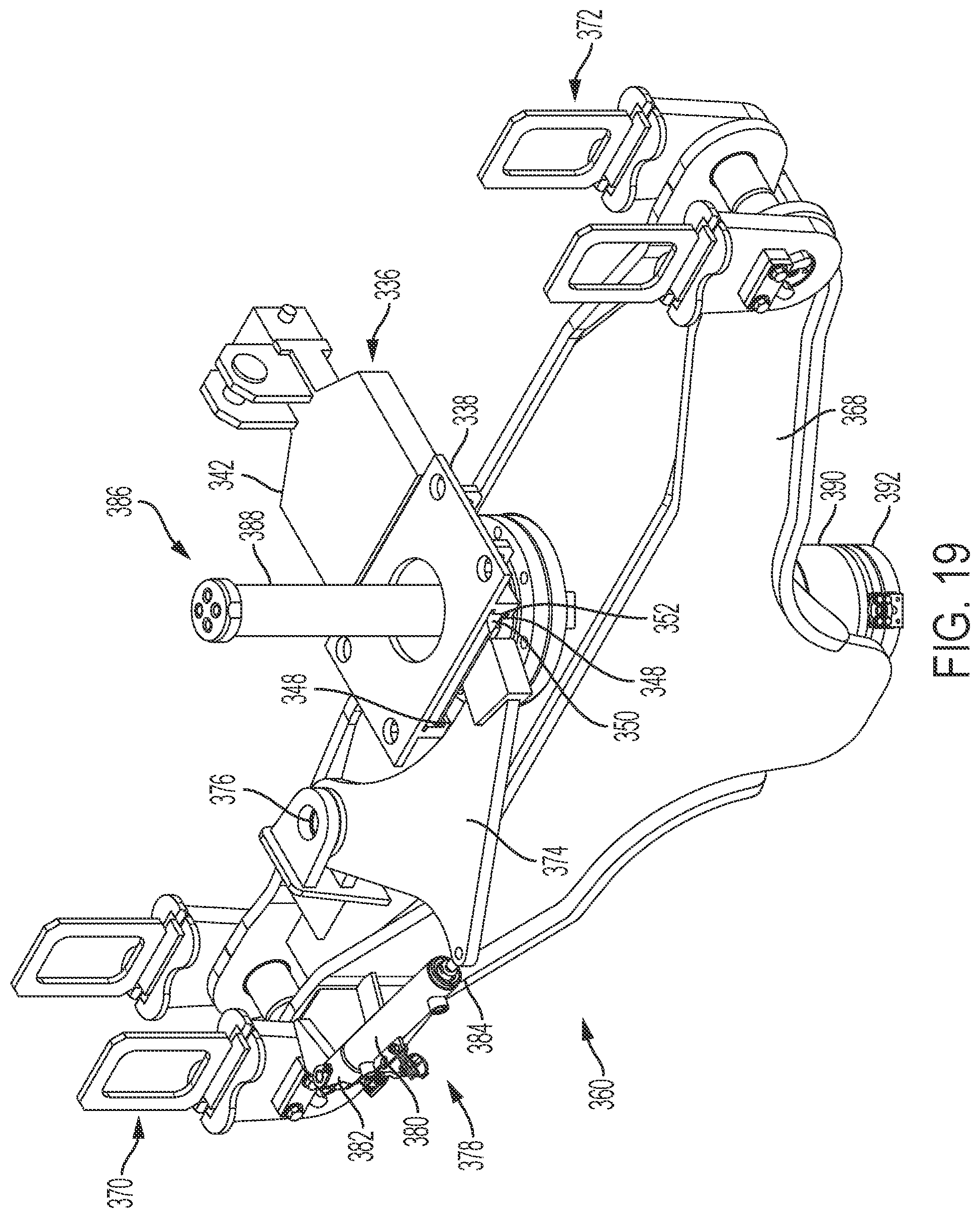 Patent US12365278 Figure 19 – Container carrier and dumping pallet