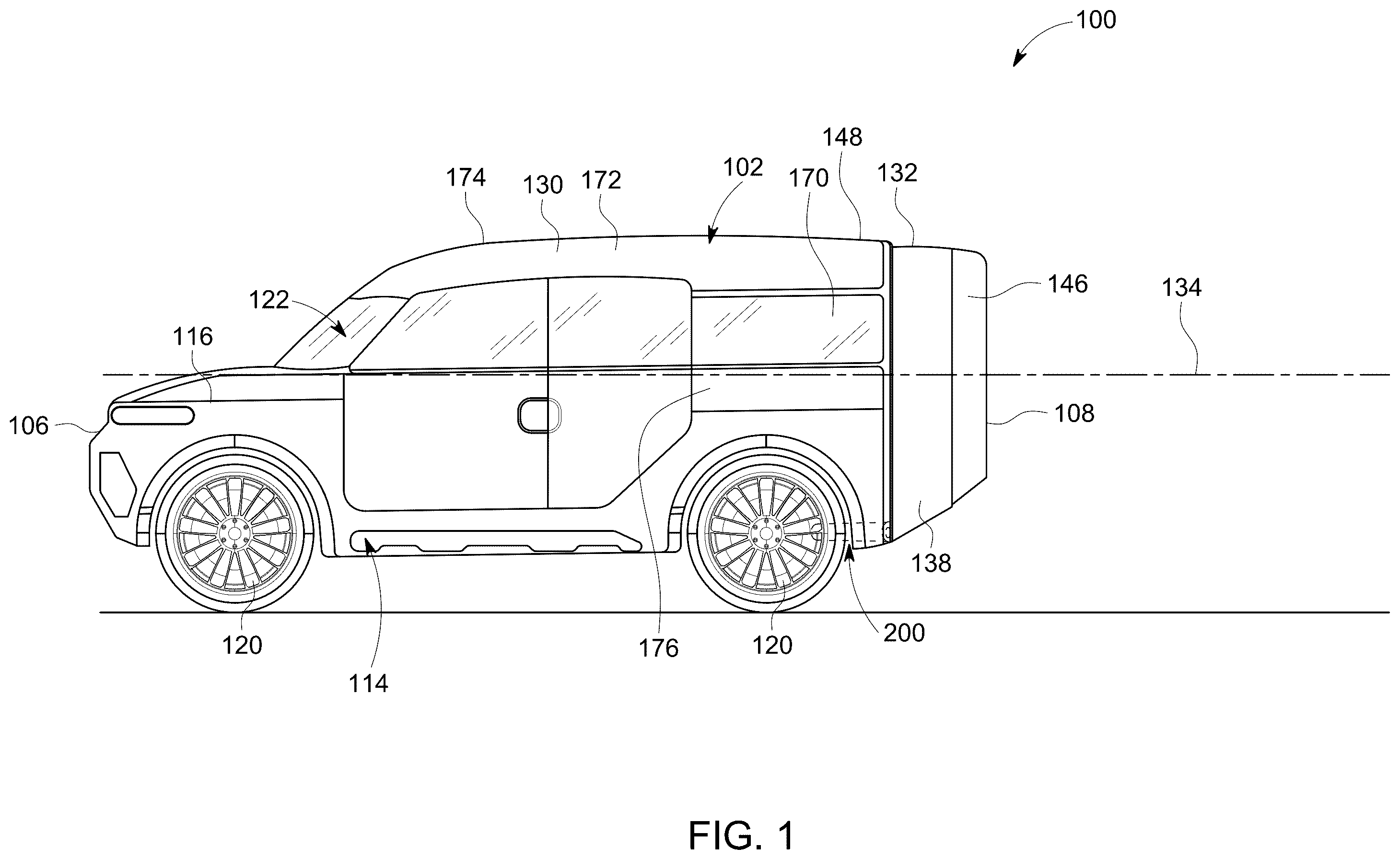 Patent US12365280 Figure 1 – Camper for a vehicle