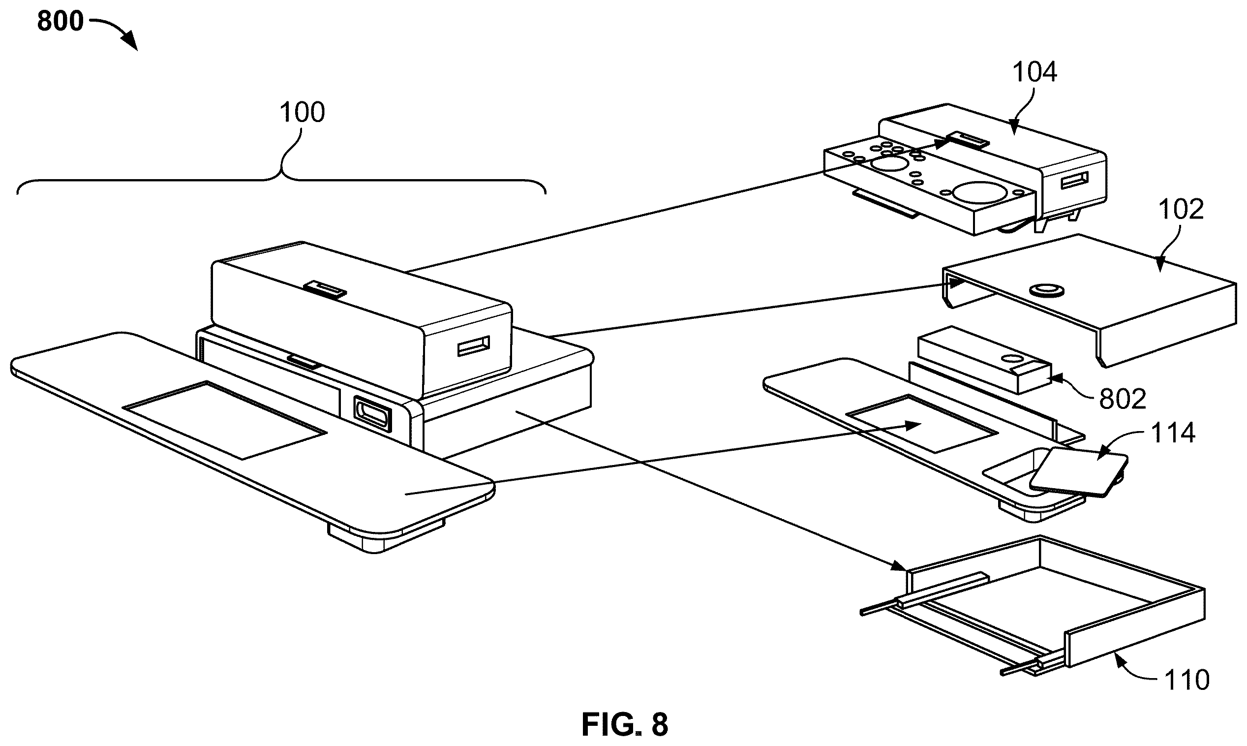 Patent US12365281 Figure 8 – Modular kitchen mounting apparatus