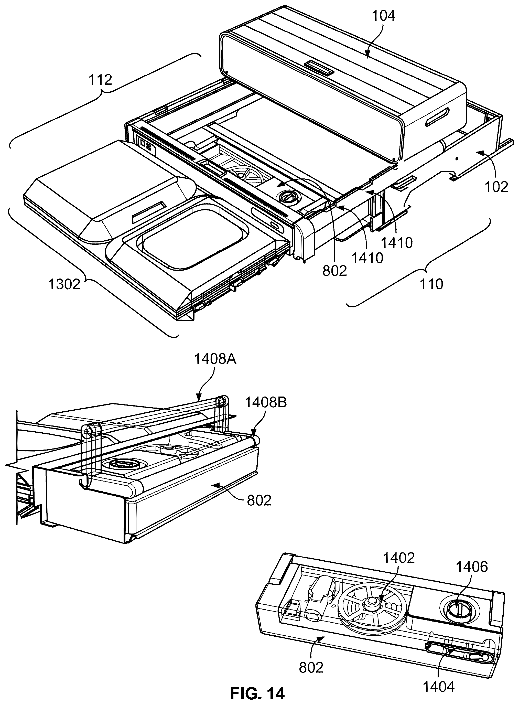 Patent US12365281 Figure 14 – Modular kitchen mounting apparatus