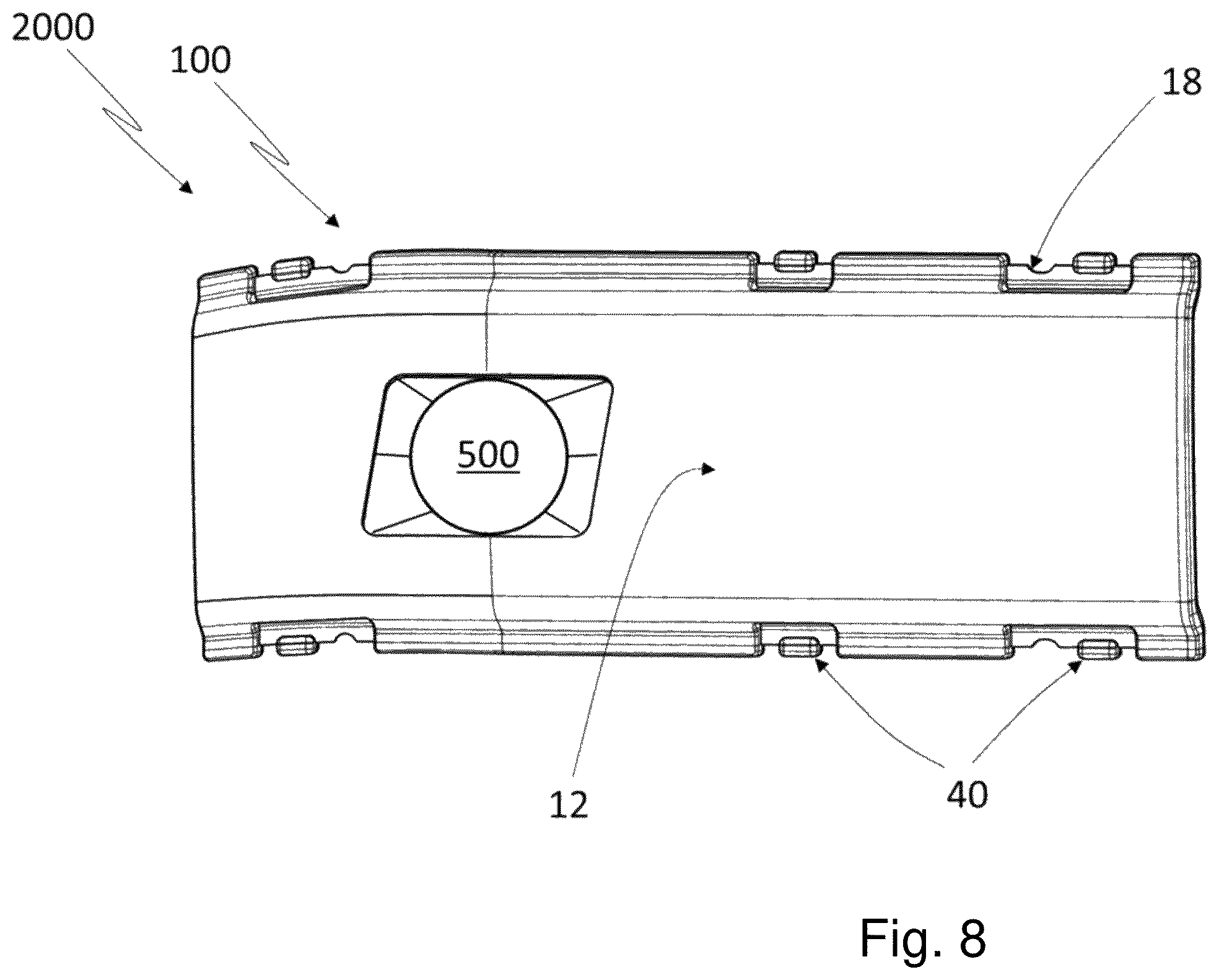 Patent US12365282 Figure 7 – Support for a component in the front or in the rear of a motor vehicle, lighting device, and unit for a motor vehicle, and method for manufacturing the support