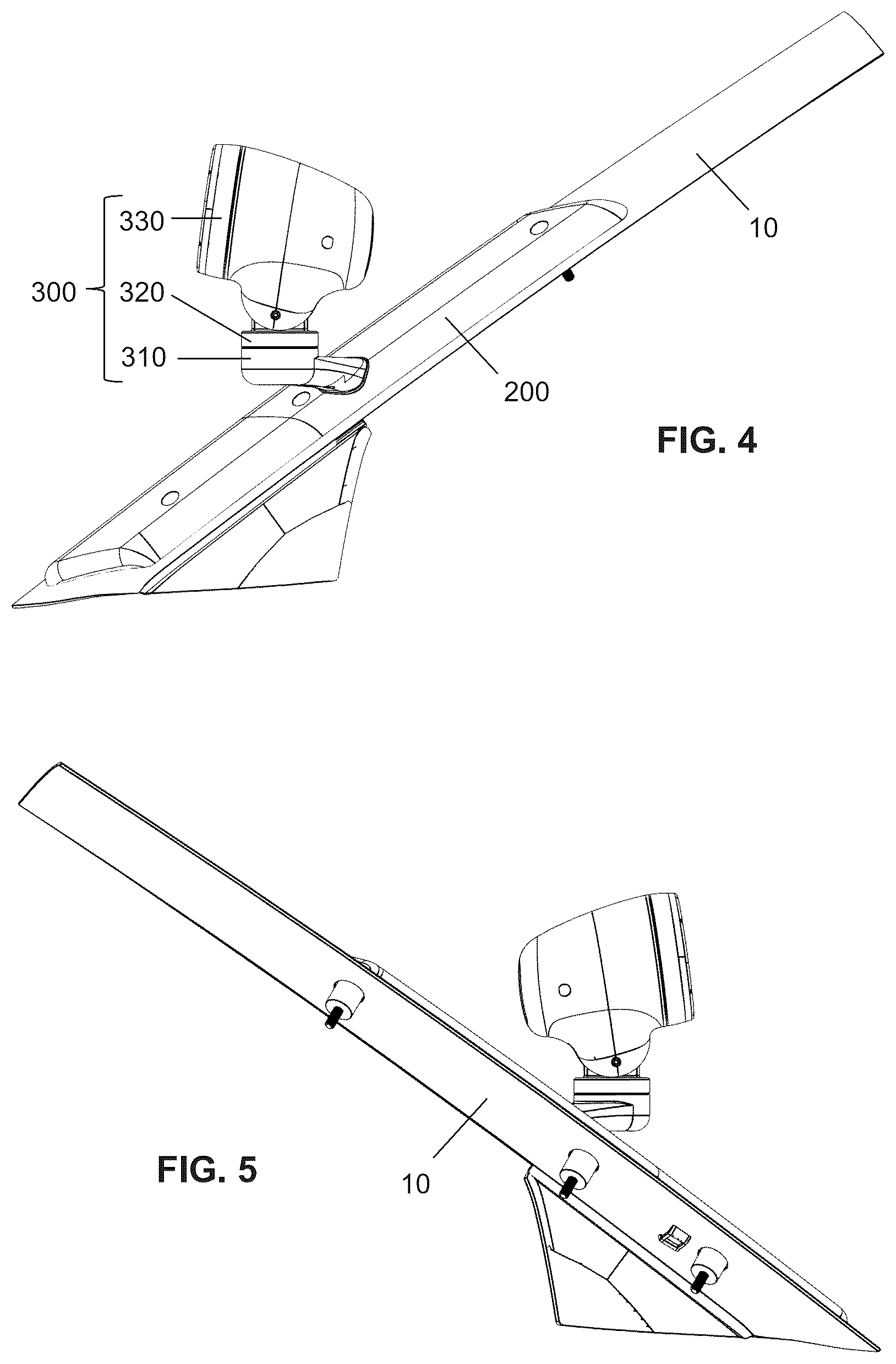 Patent US12365283 Figure 3 – Searchlight system for vehicle post