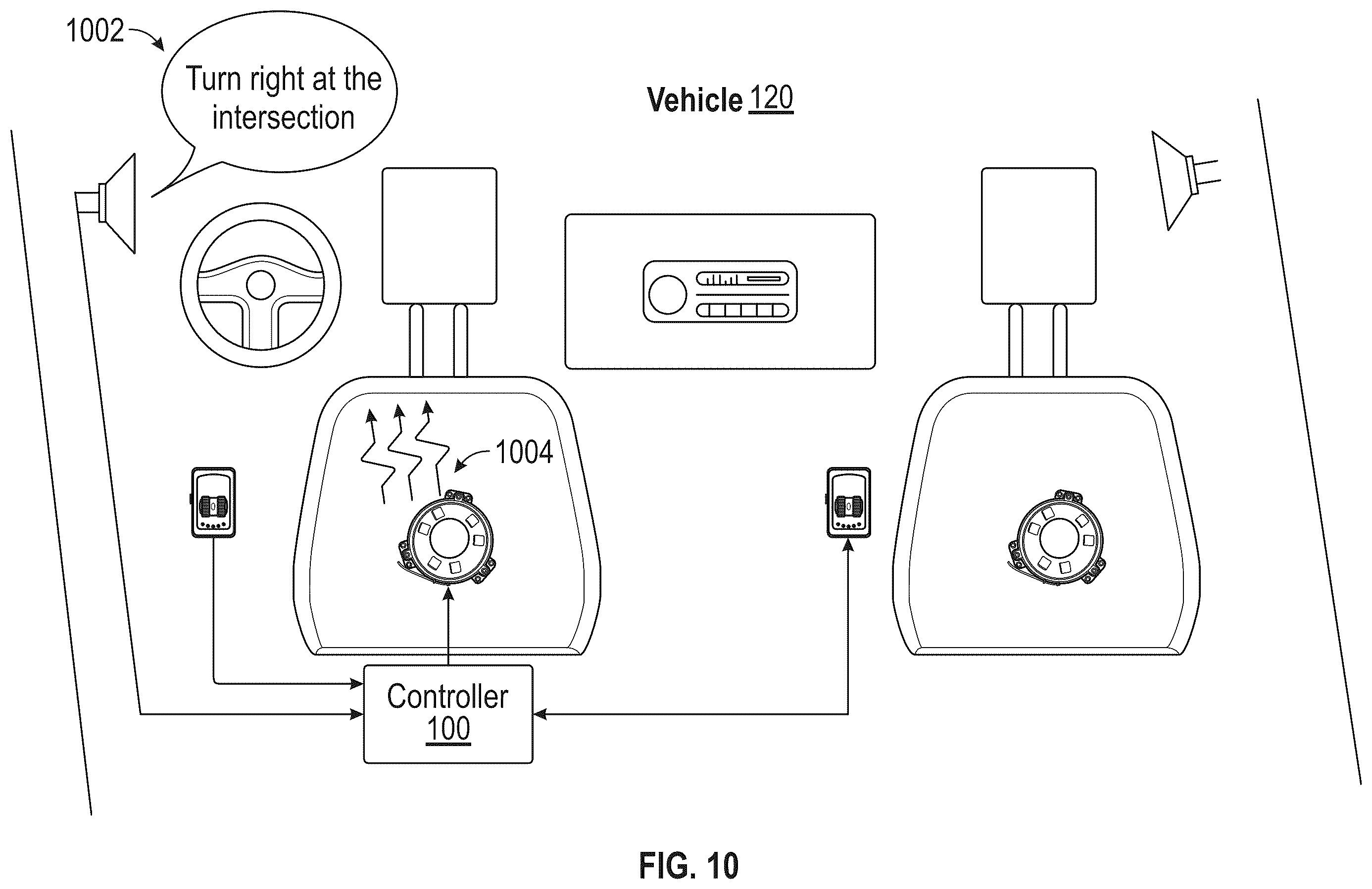 Patent US12365286 Figure 20 – Enhanced vehicle audio seat excitation with individual passenger controls