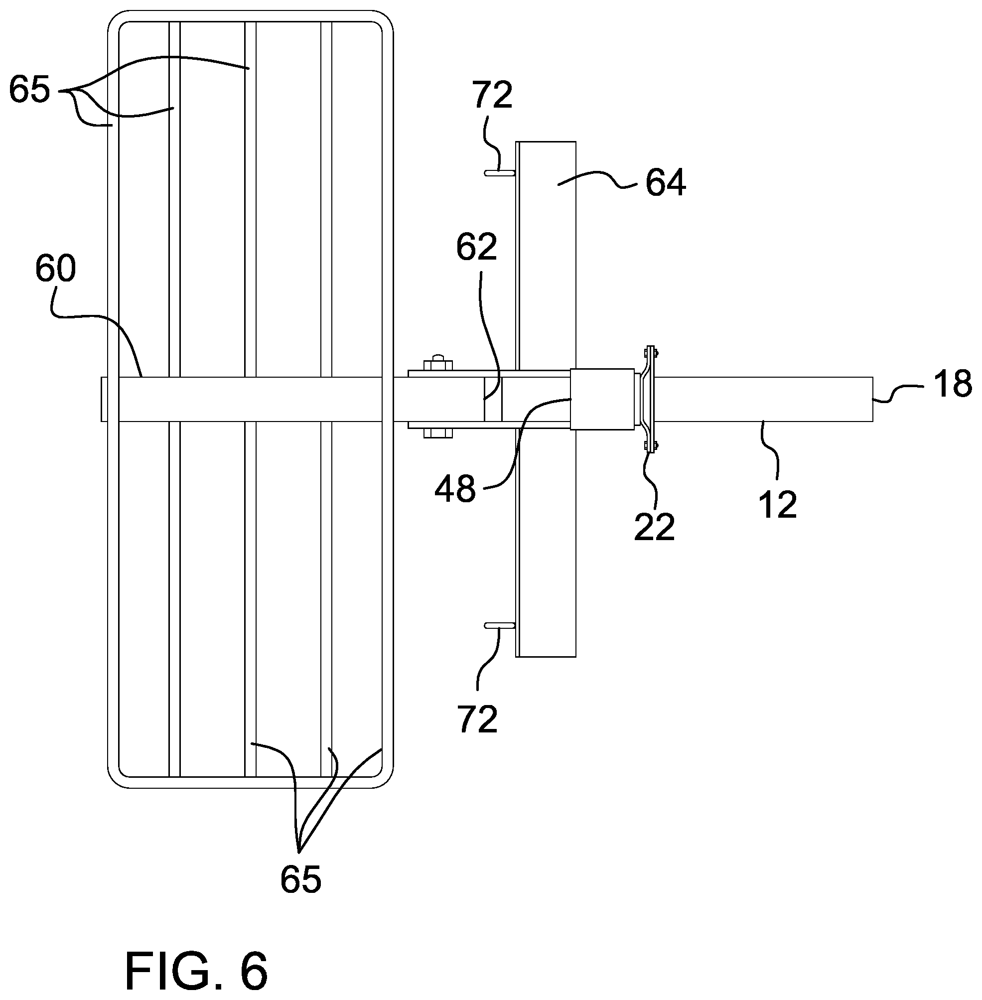 Patent US12365291 Figure 6 – Garbage can transport assembly