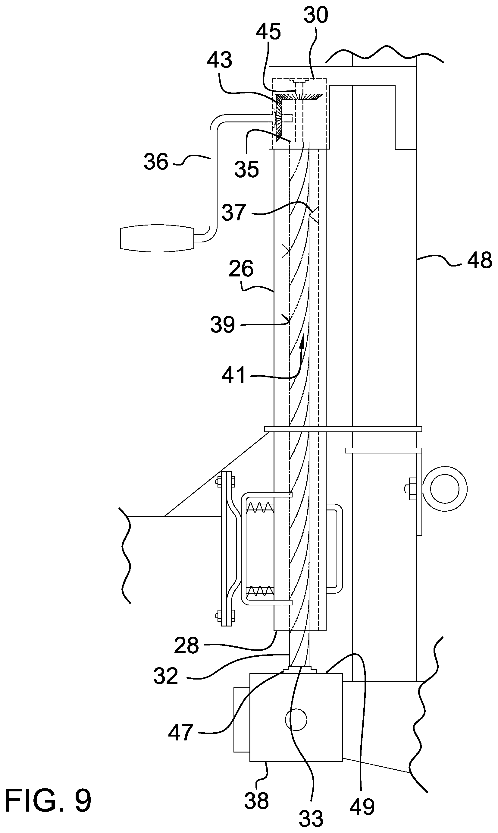 Patent US12365291 Figure 9 – Garbage can transport assembly