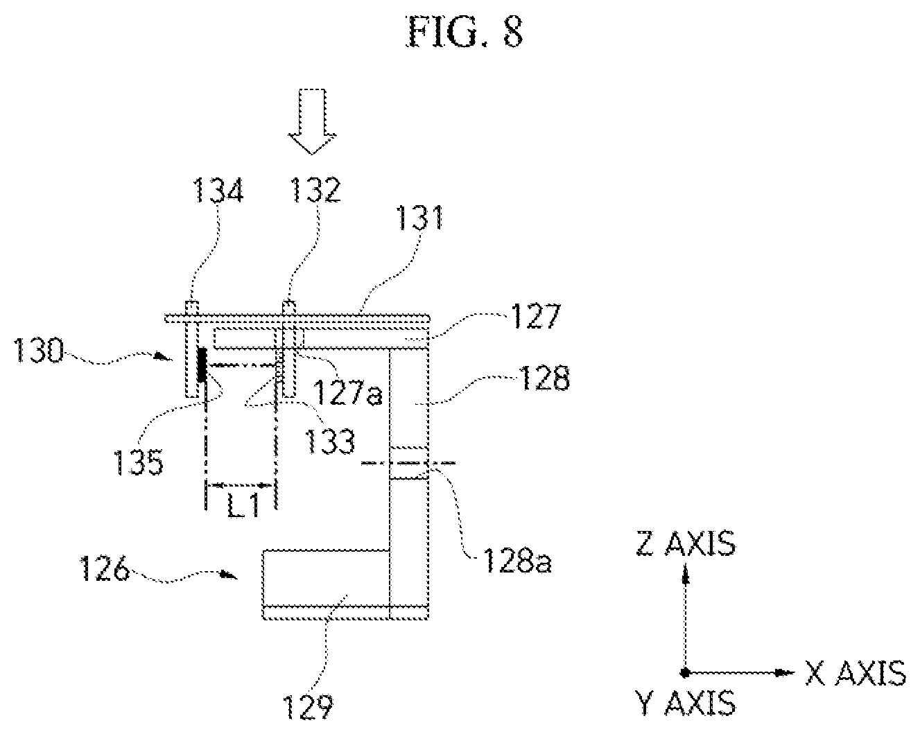 Patent US12365292 Figure 8 – Display apparatus for vehicle