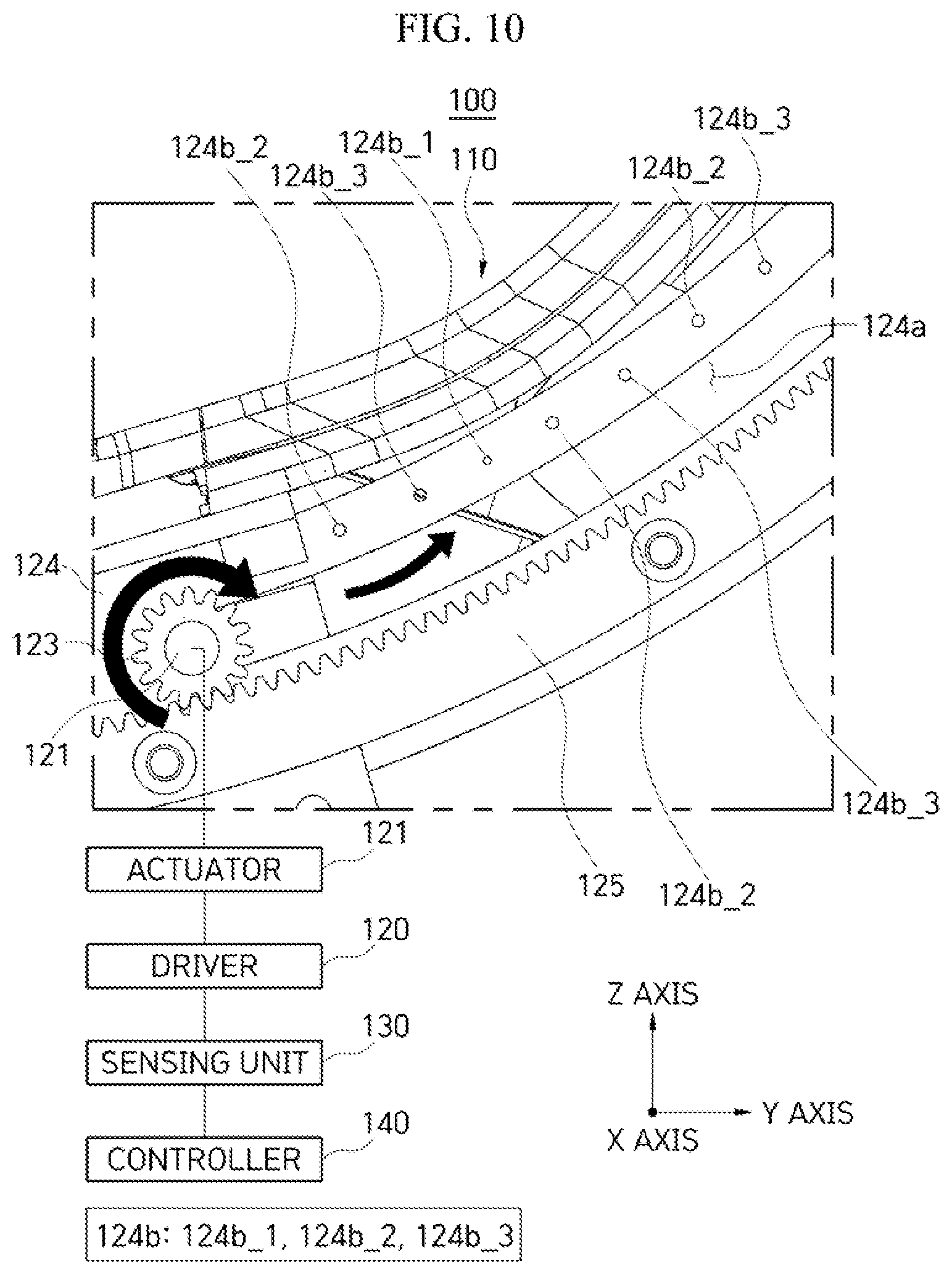 Patent US12365292 Figure 10 – Display apparatus for vehicle