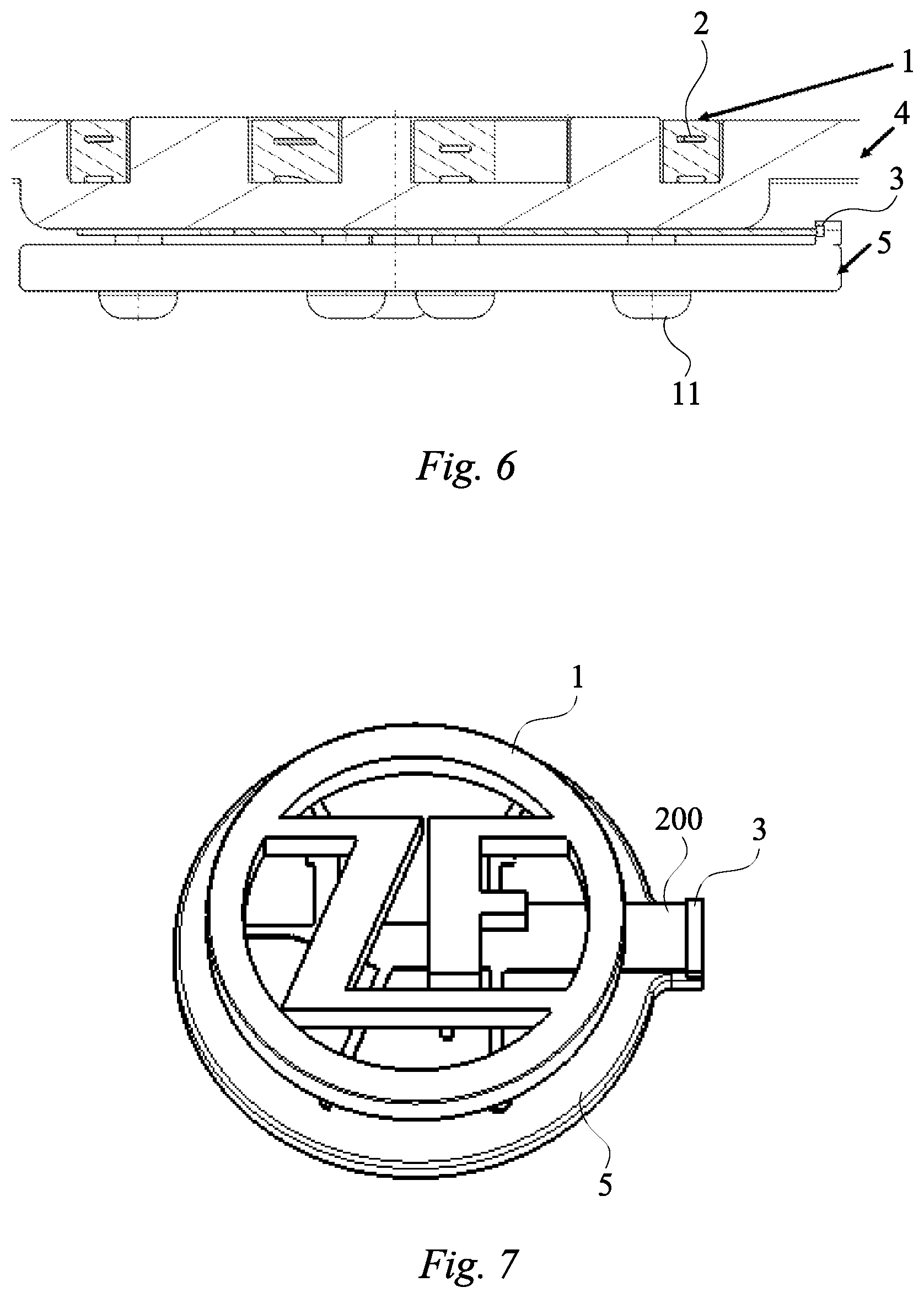 Patent US12365294 Figure 5 – Luminous logo and manufacturing method therefore