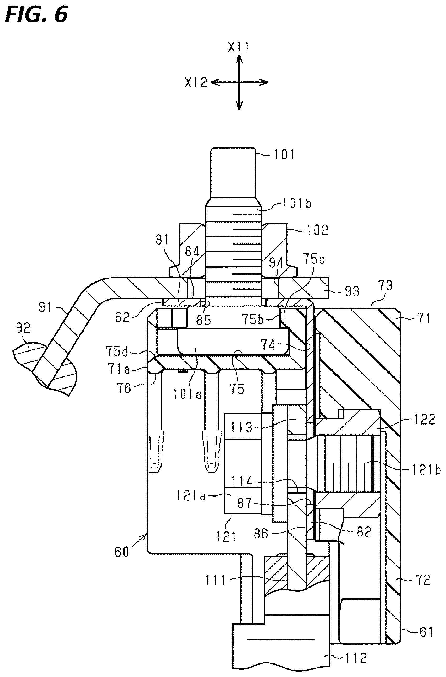 Patent US12365296 Figure 6 – Electrical connection box busbar connecting two wires
