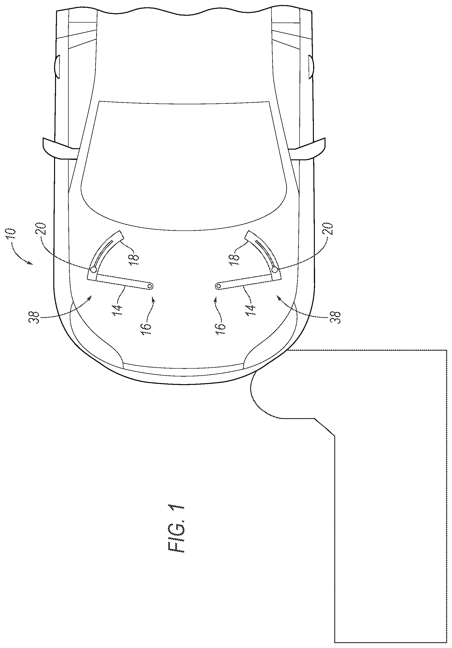 Patent US12365297 Figure 1 – Rotatable wheel deflector