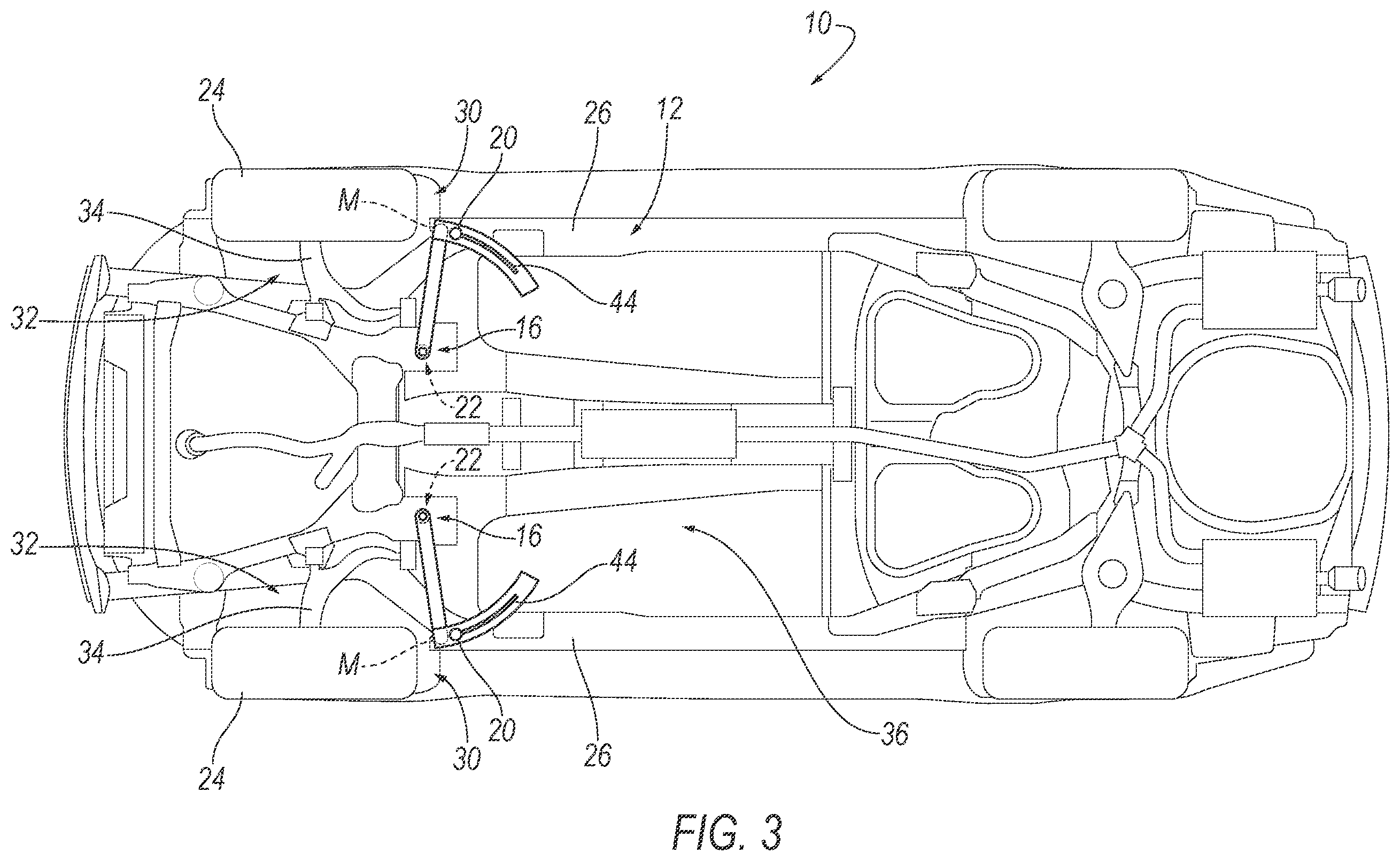 Patent US12365297 Figure 3 – Rotatable wheel deflector
