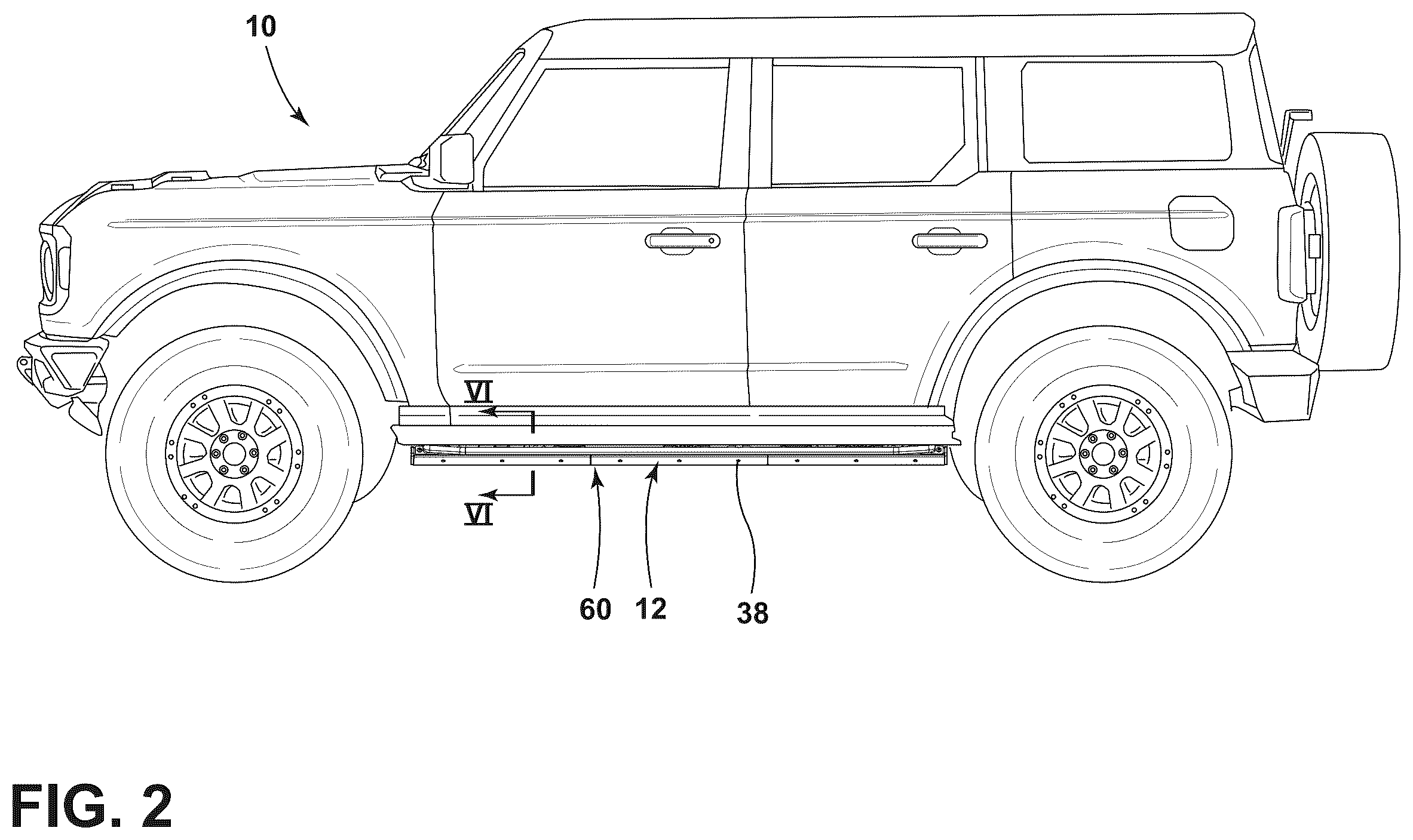 Patent US12365298 Figure 2 – Rock rail assembly