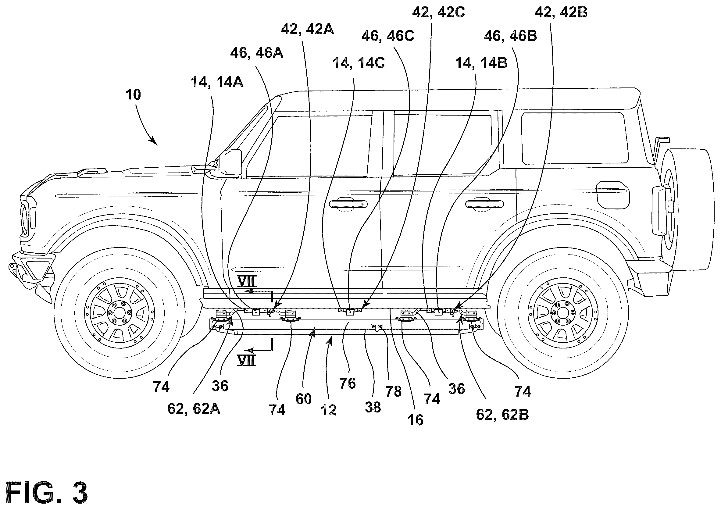 Patent US12365298 Figure 3 – Rock rail assembly