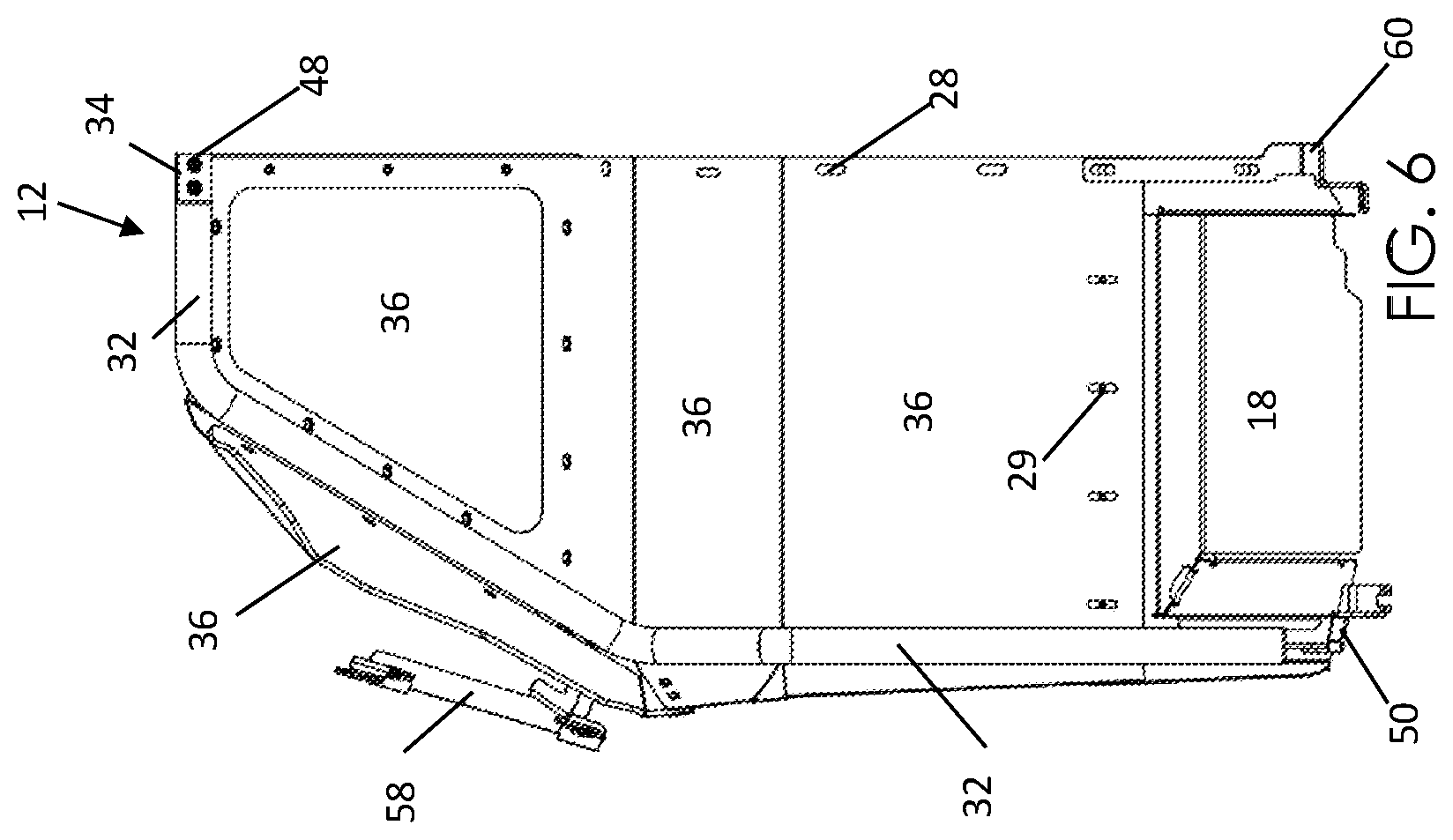 Patent US12365299 Figure 6 – Modular public safety vehicle security partition