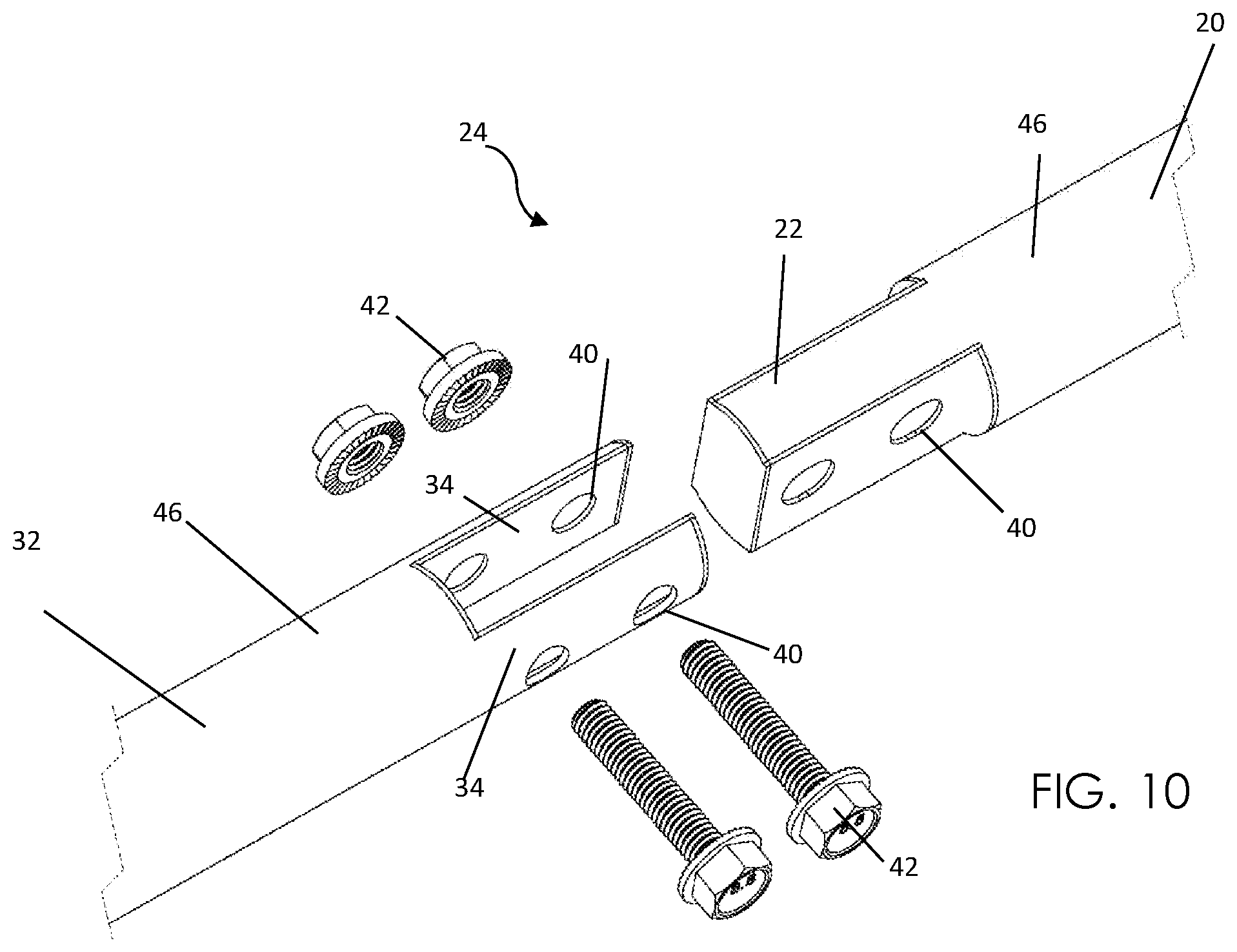 Patent US12365299 Figure 10 – Modular public safety vehicle security partition