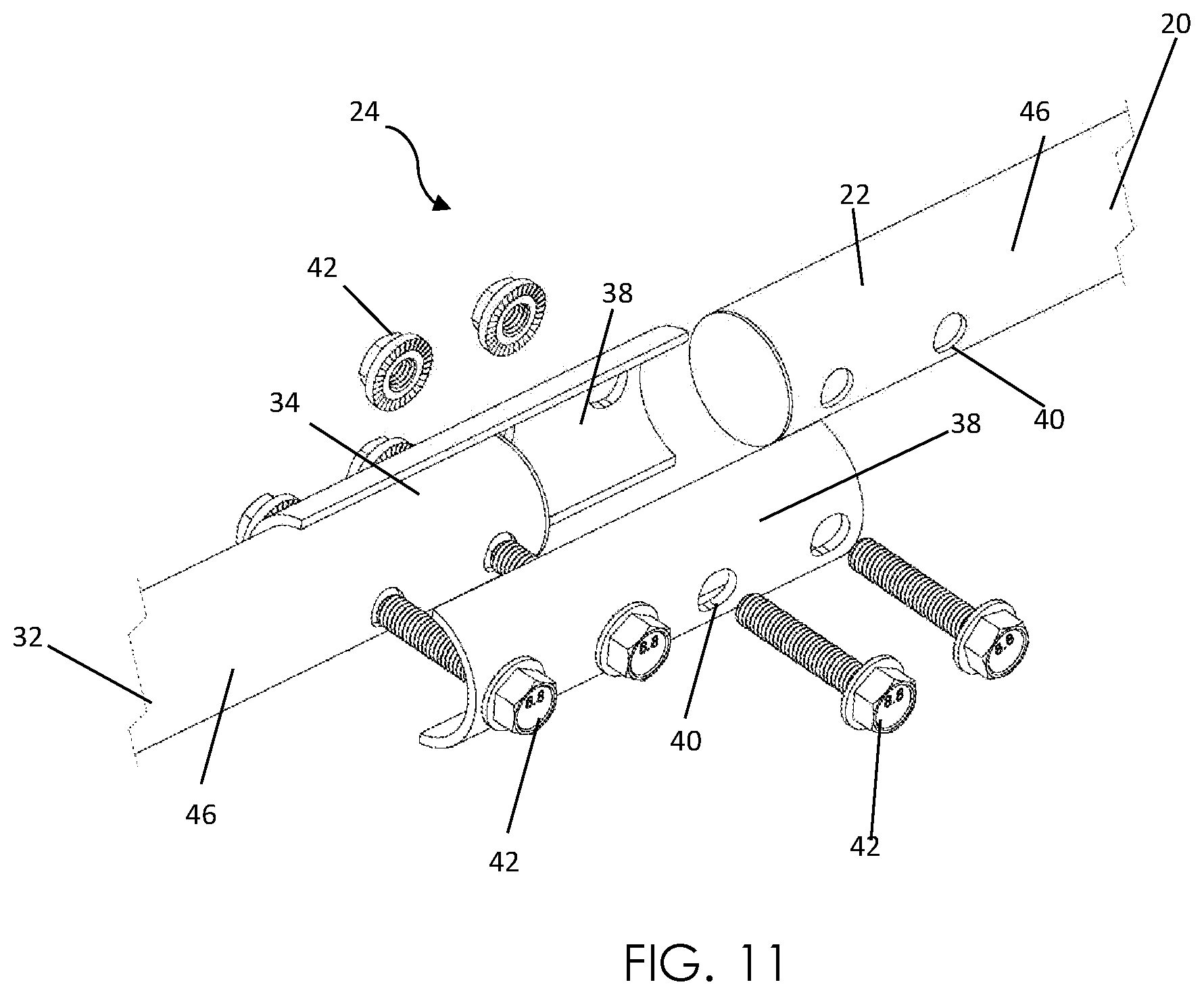 Patent US12365299 Figure 11 – Modular public safety vehicle security partition