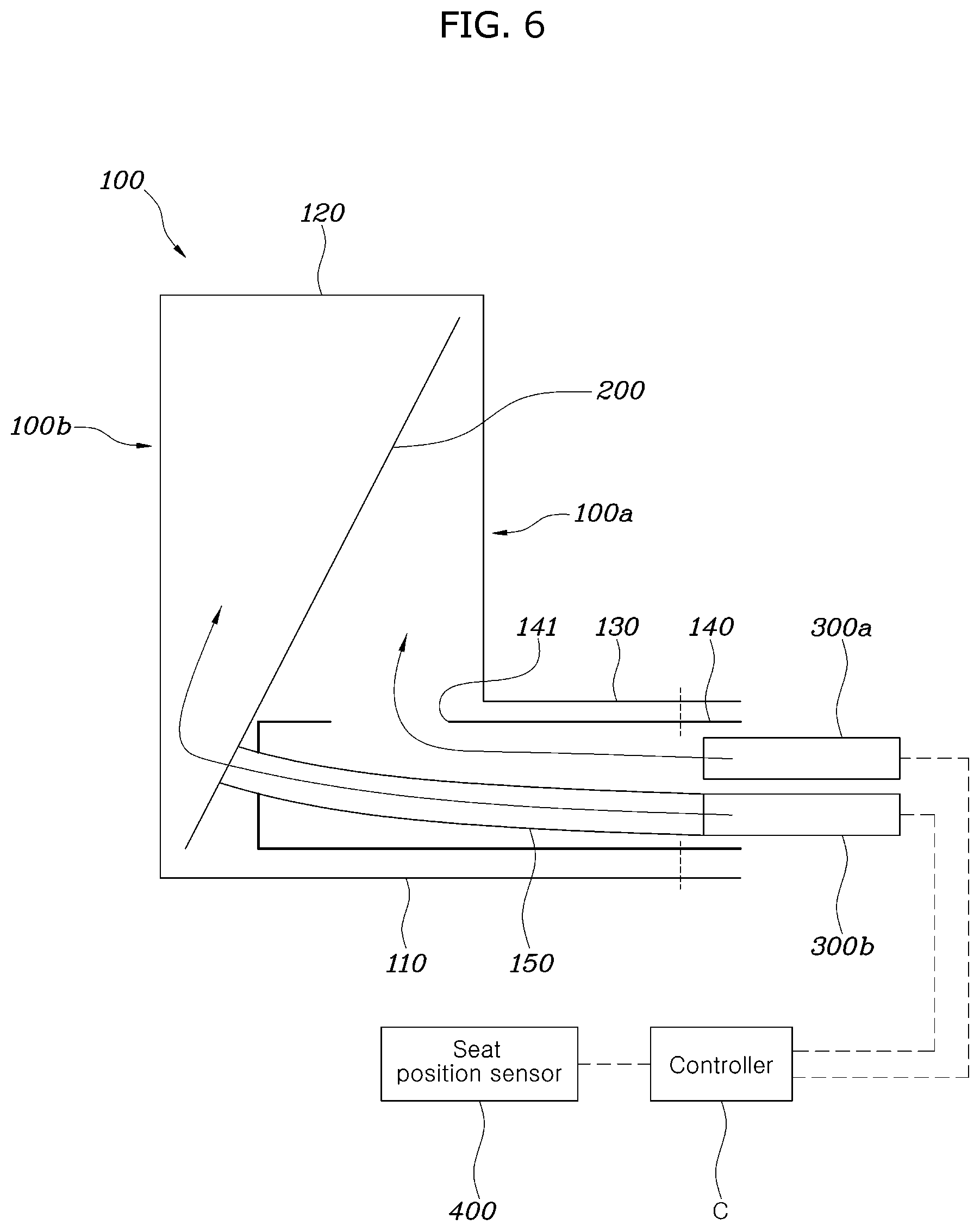 Patent US12365300 Figure 6 – Seatbelt airbag