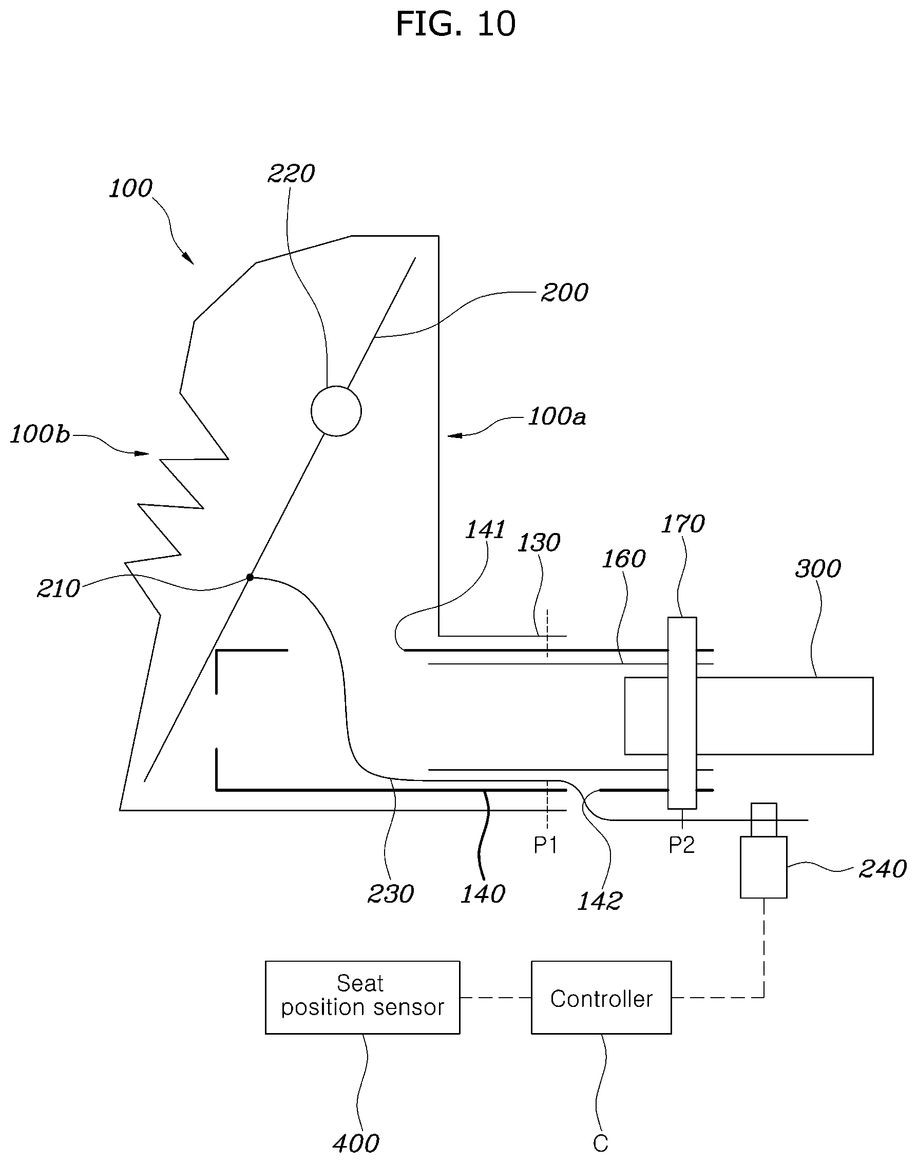Patent US12365300 Figure 10 – Seatbelt airbag