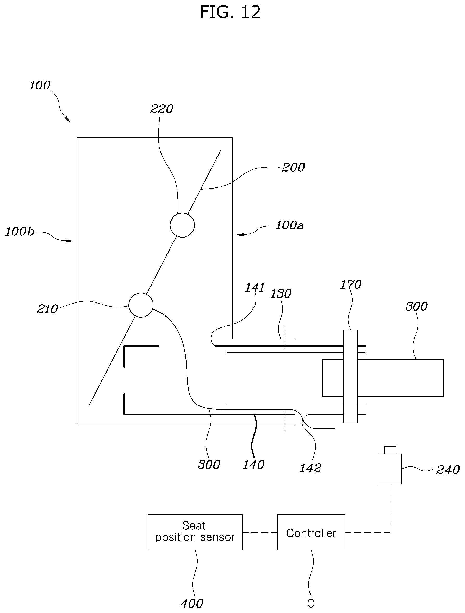 Patent US12365300 Figure 12 – Seatbelt airbag