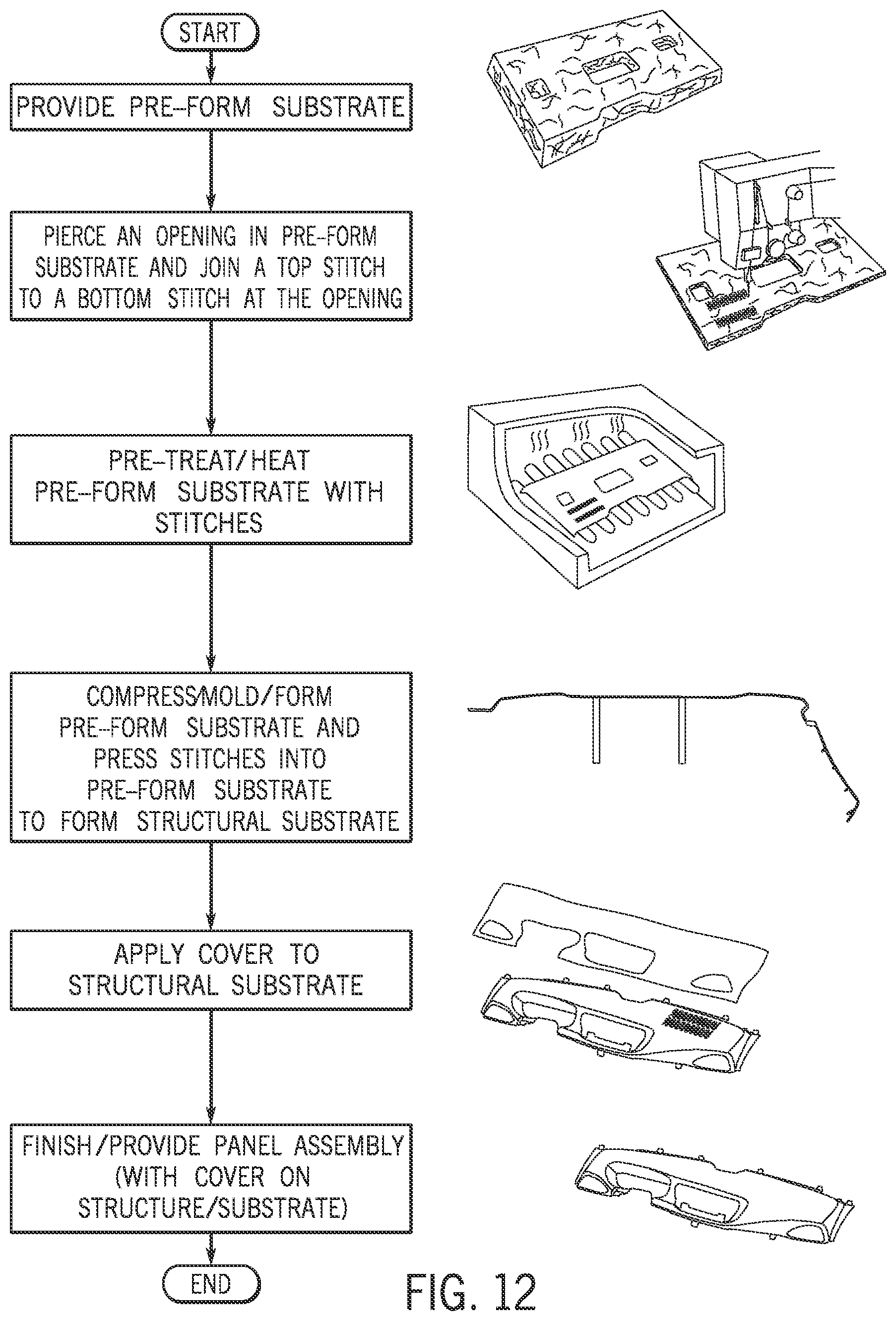 Patent US12365301 Figure 12 – Vehicle trim component