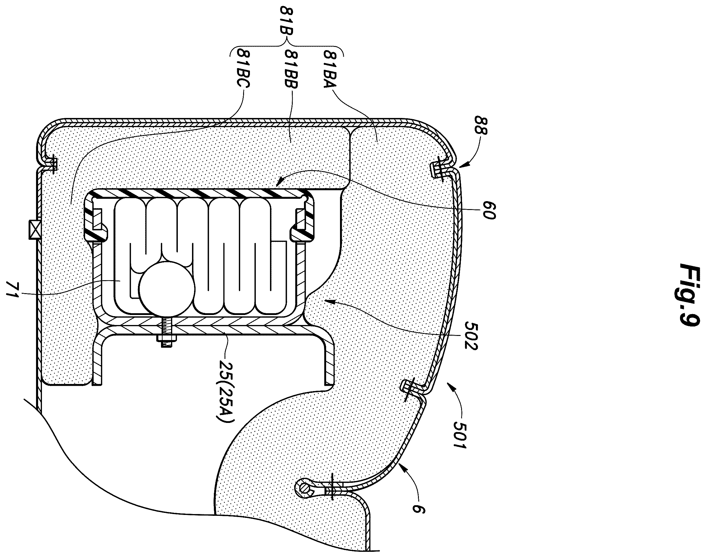Patent US12365302 Figure 9 – Vehicle seat and method for manufacturing the same