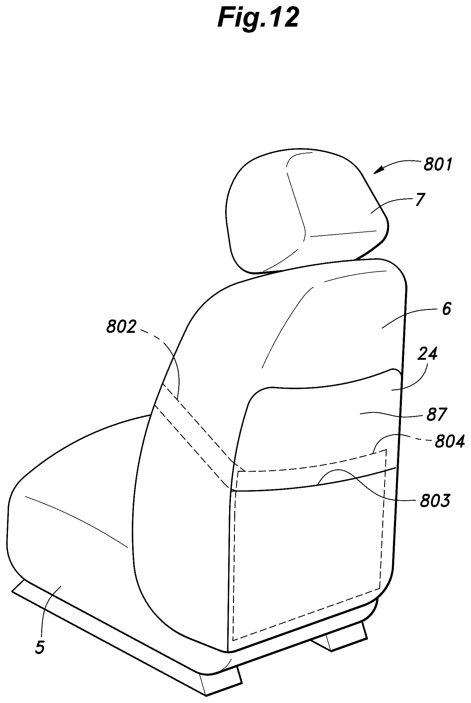 Patent US12365302 Figure 12 – Vehicle seat and method for manufacturing the same