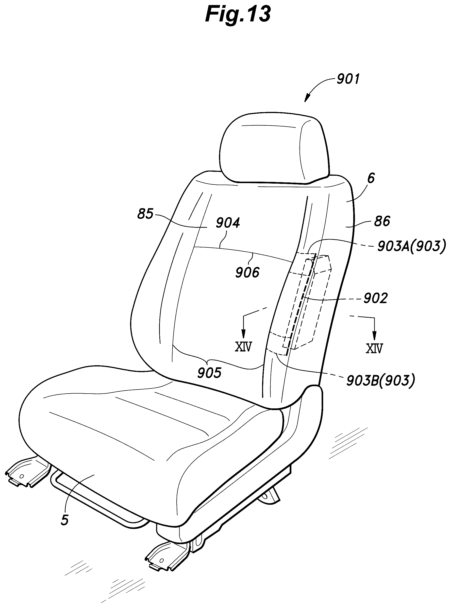 Patent US12365302 Figure 13 – Vehicle seat and method for manufacturing the same
