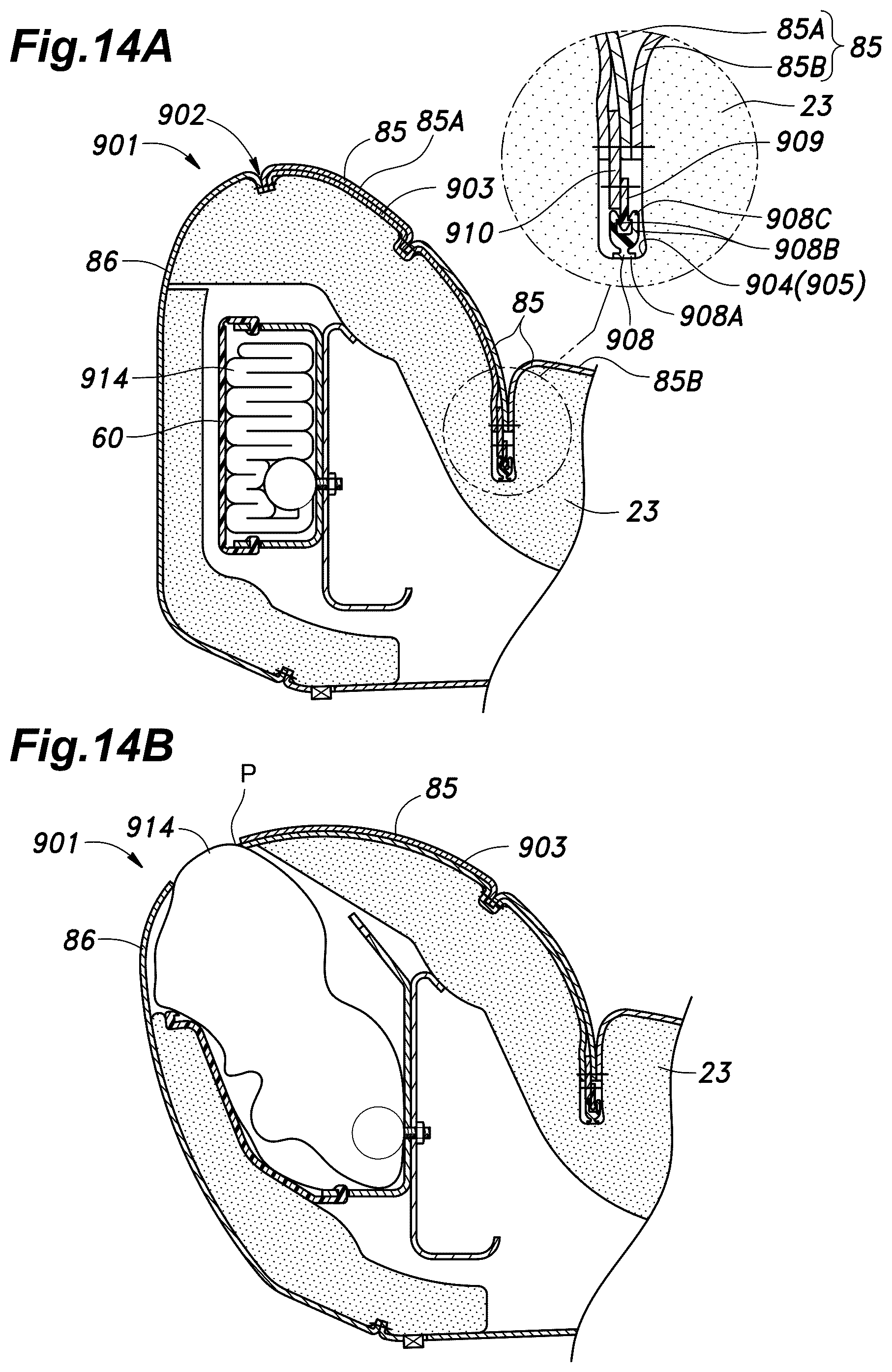 Patent US12365302 Figure 14 – Vehicle seat and method for manufacturing the same