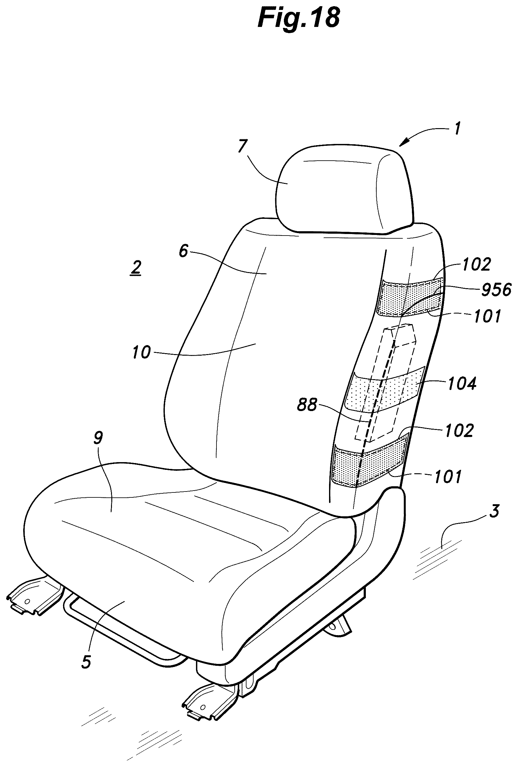 Patent US12365302 Figure 18 – Vehicle seat and method for manufacturing the same