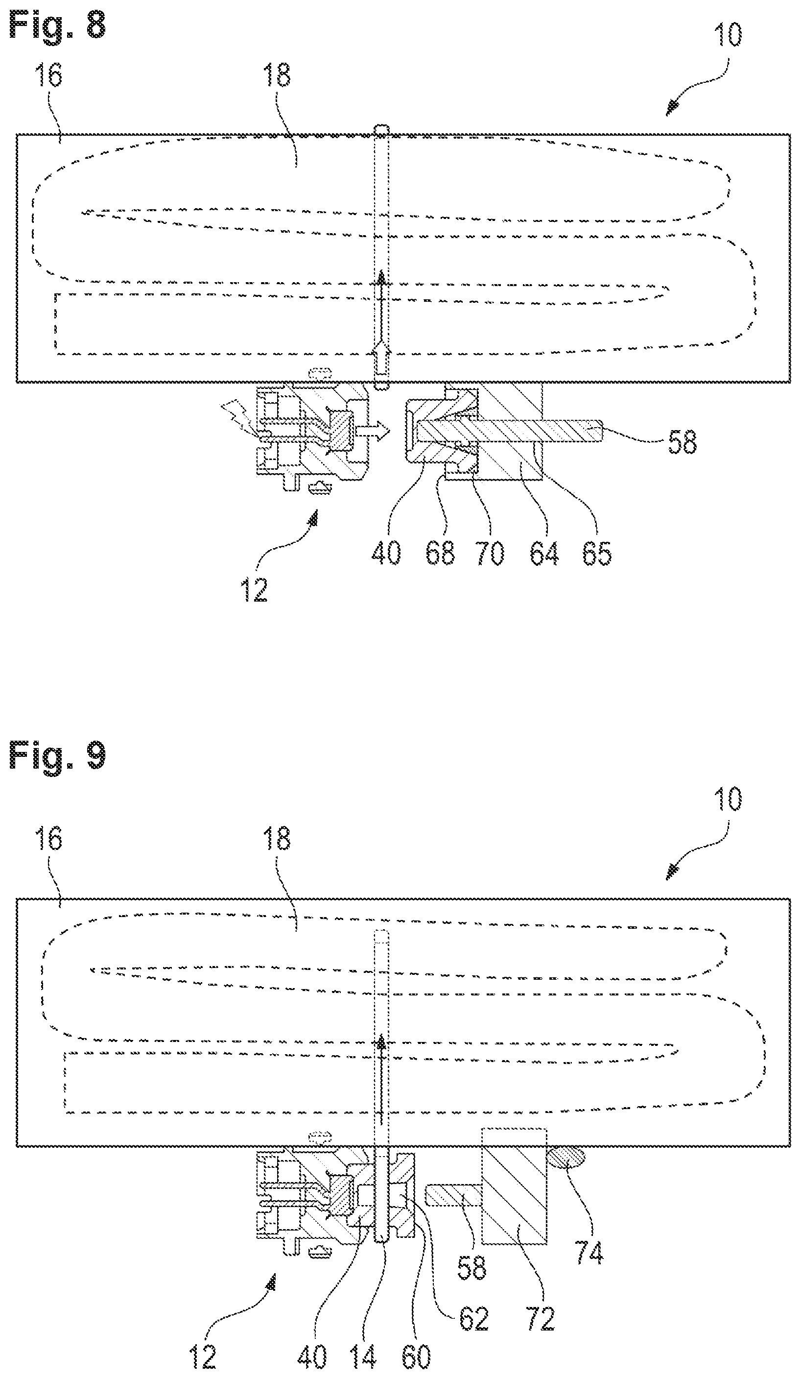 Patent US12365303 Figure 5 – Restraining device and airbag module